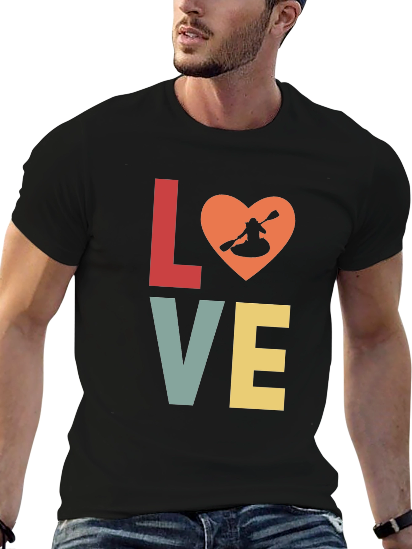 Kayak Love Graphic T-Shirt | Outdoor Adventure Tee