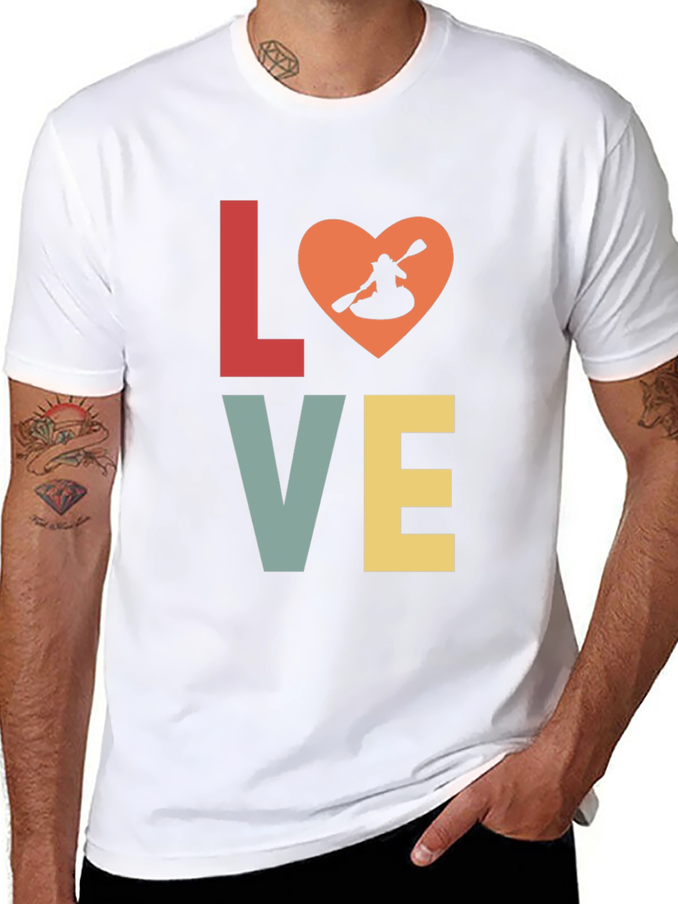 Kayak Love Graphic T-Shirt | Outdoor Adventure Tee