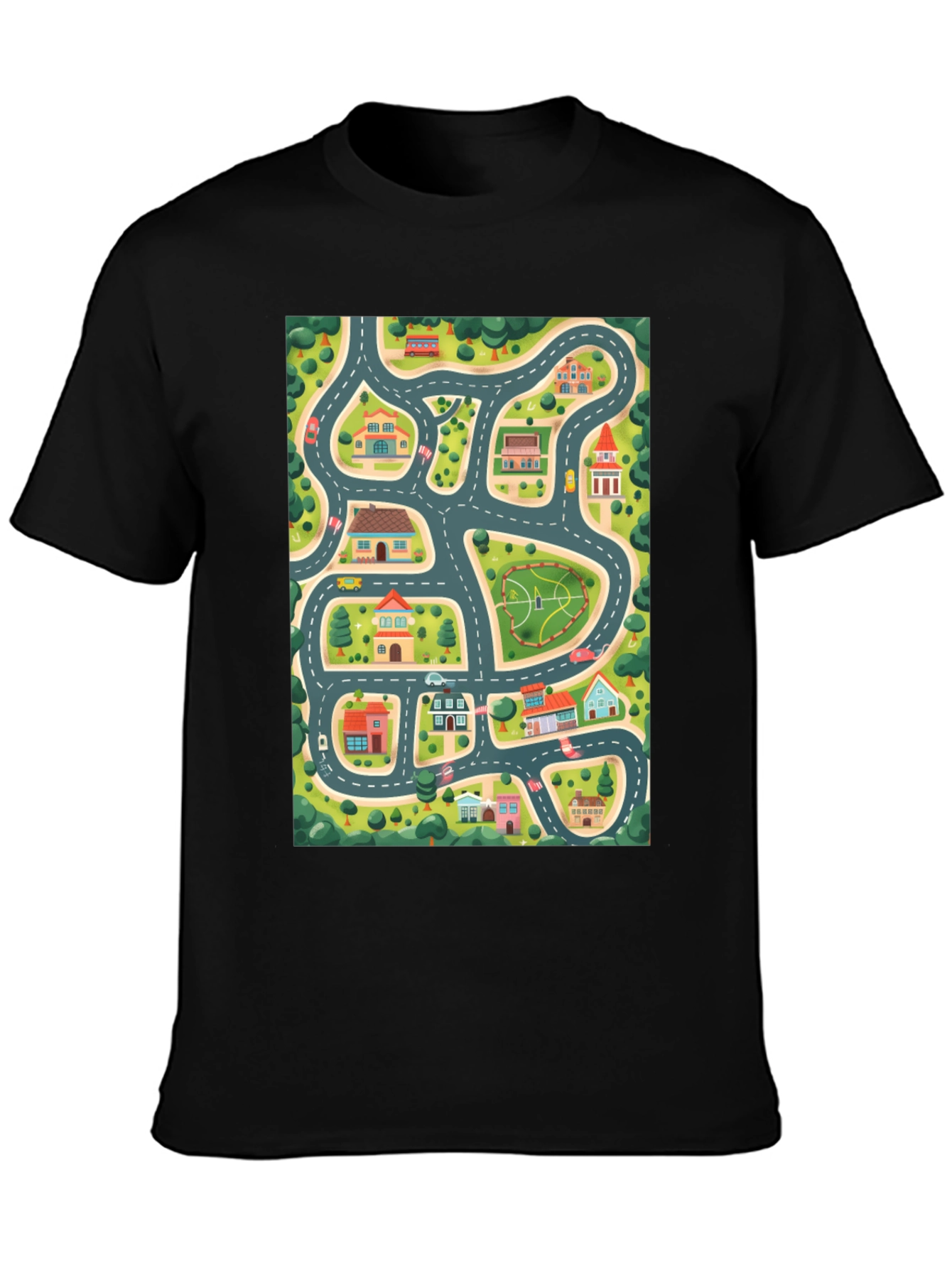 Road Map Graphic T-Shirt