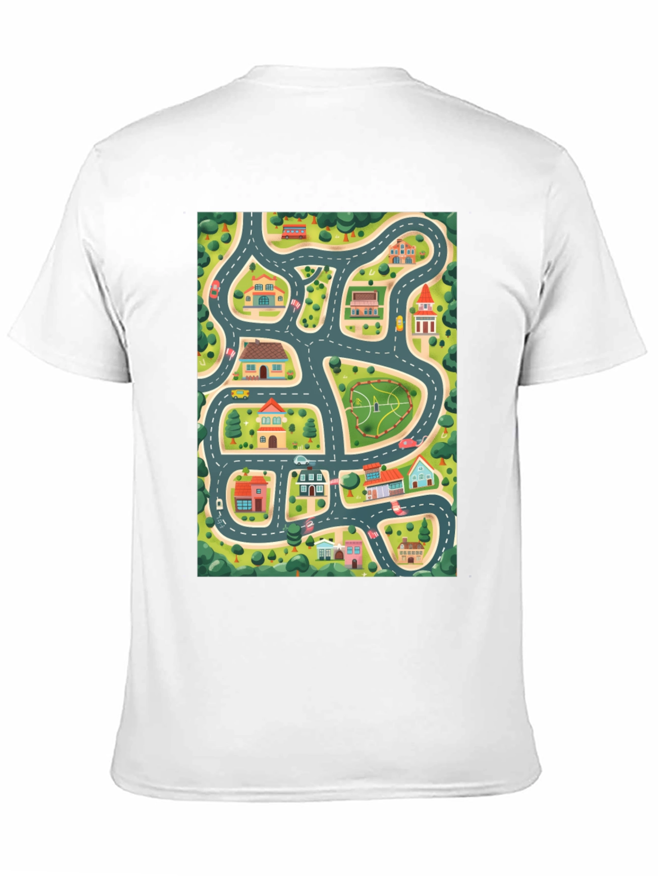Road Map Graphic T-Shirt