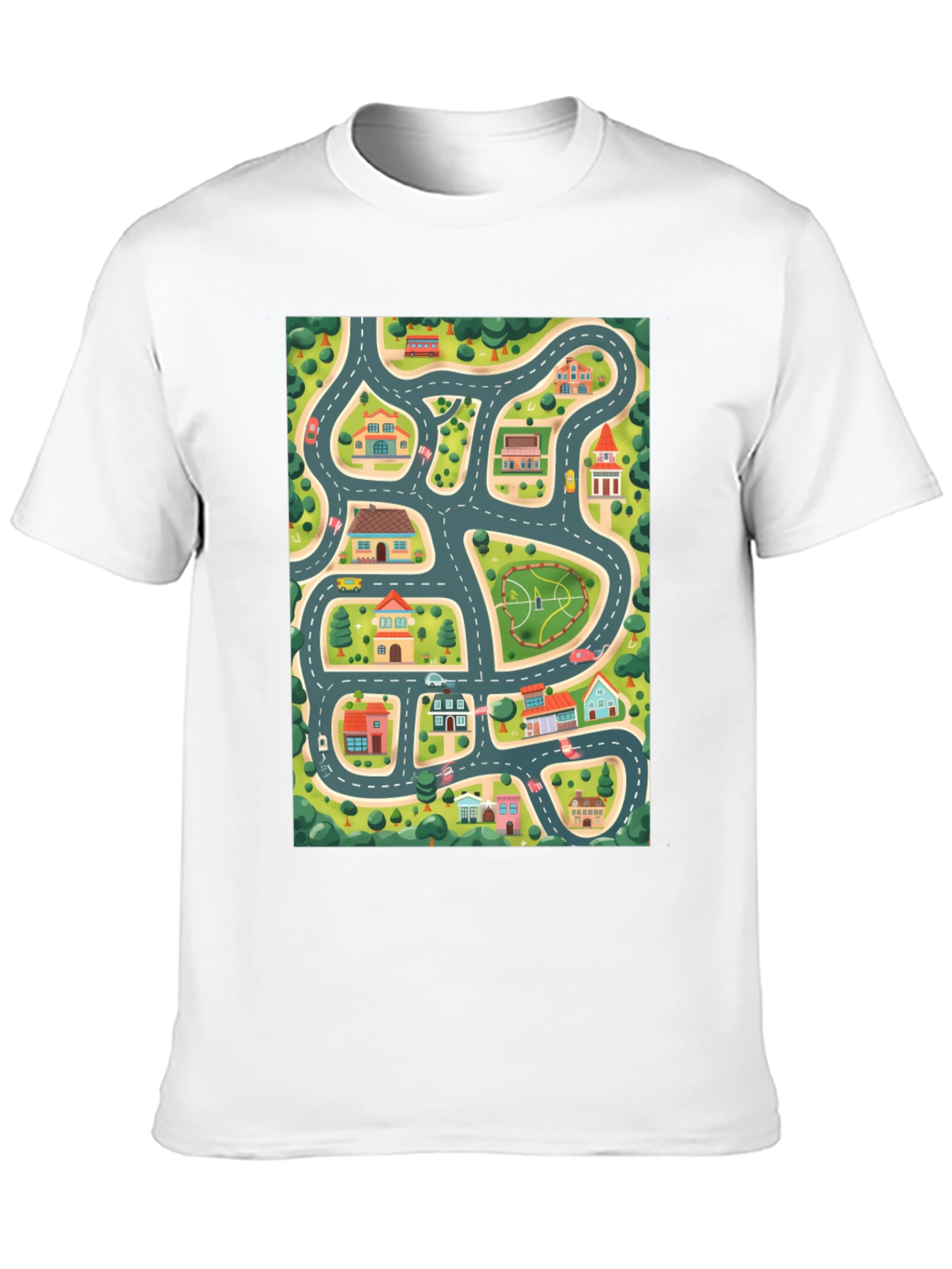 Road Map Graphic T-Shirt