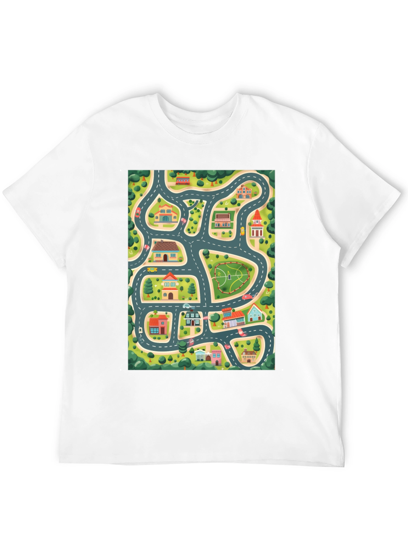Road Map Graphic T-Shirt