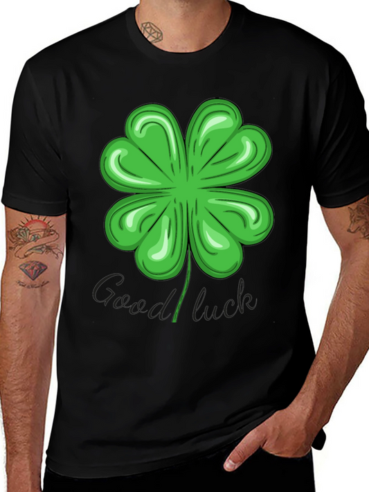 Lucky Four-Leaf Clover Graphic T-Shirt