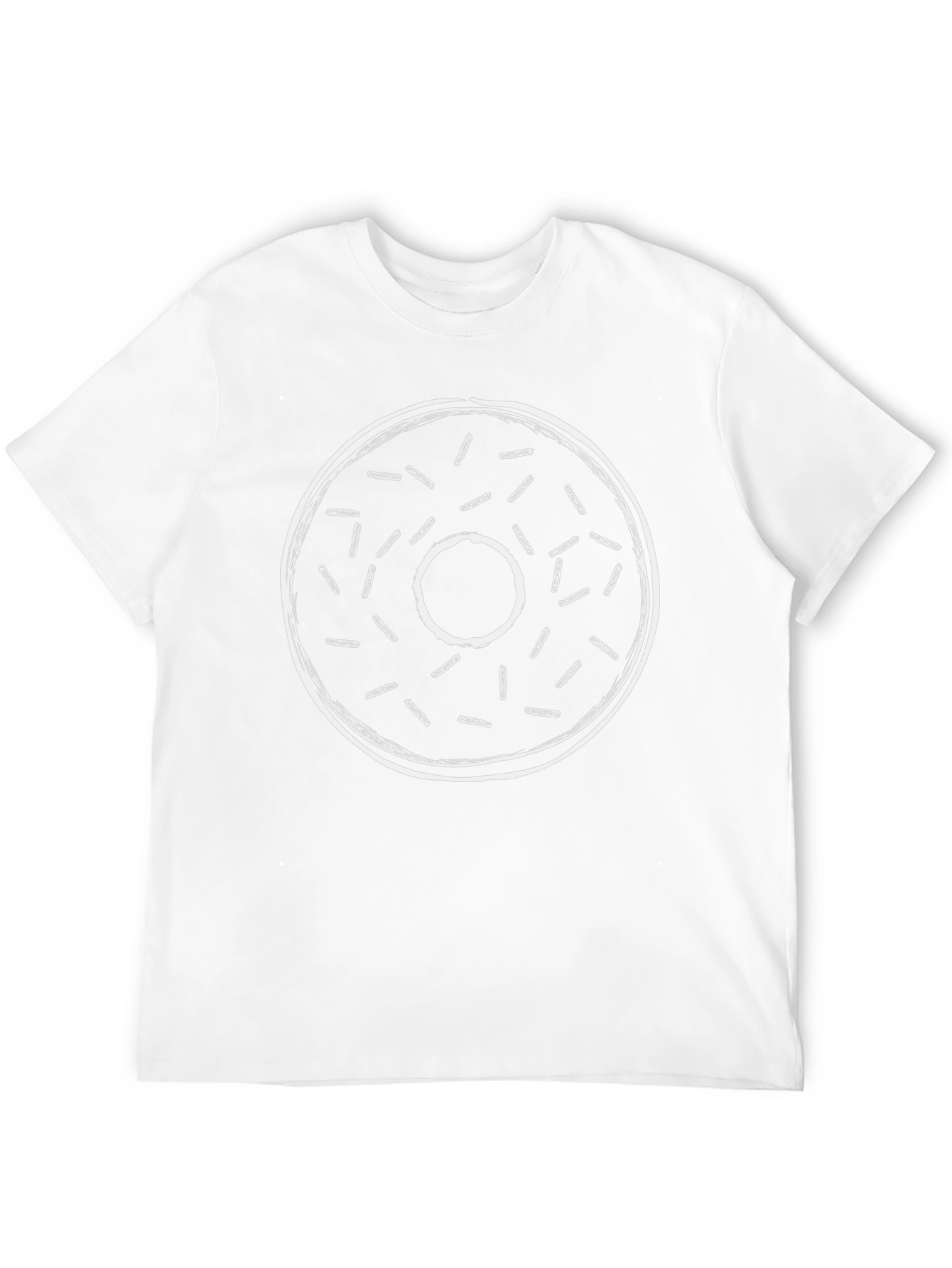 Donut Graphic Tee - Black Crew Neck T-Shirt