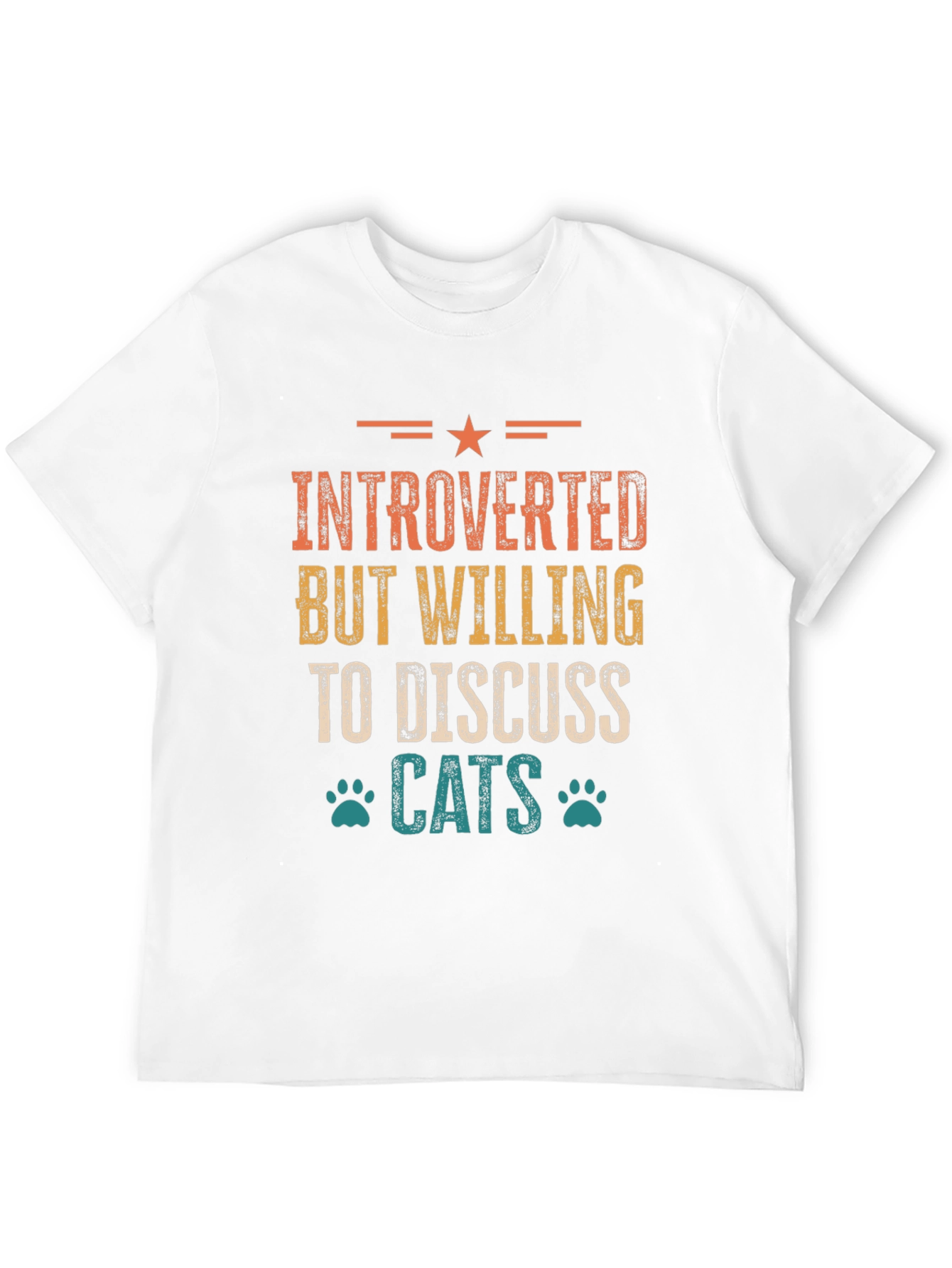 Introverted Cat Lover Graphic Tee - Discuss Cats