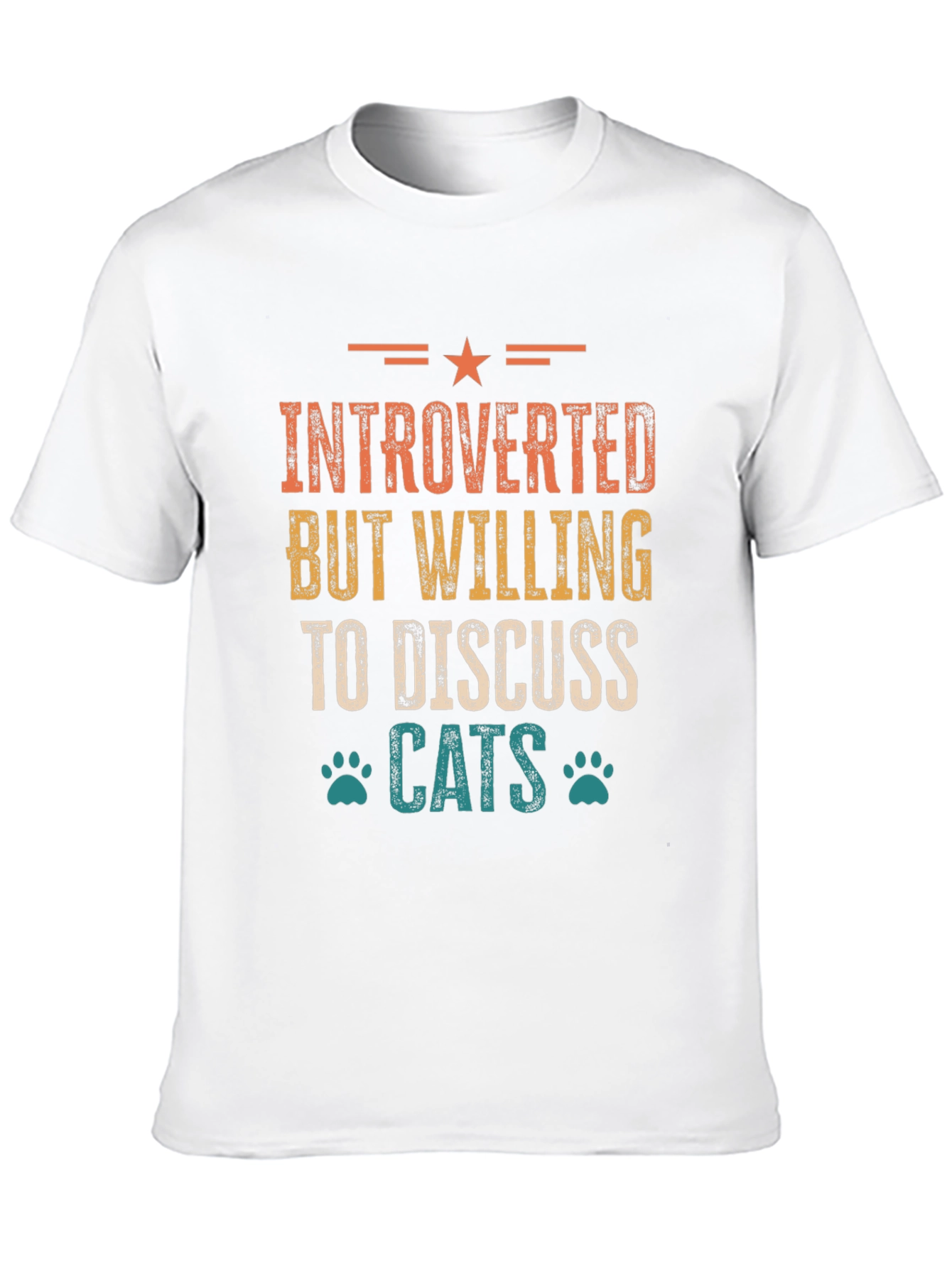 Introverted Cat Lover Graphic Tee - Discuss Cats