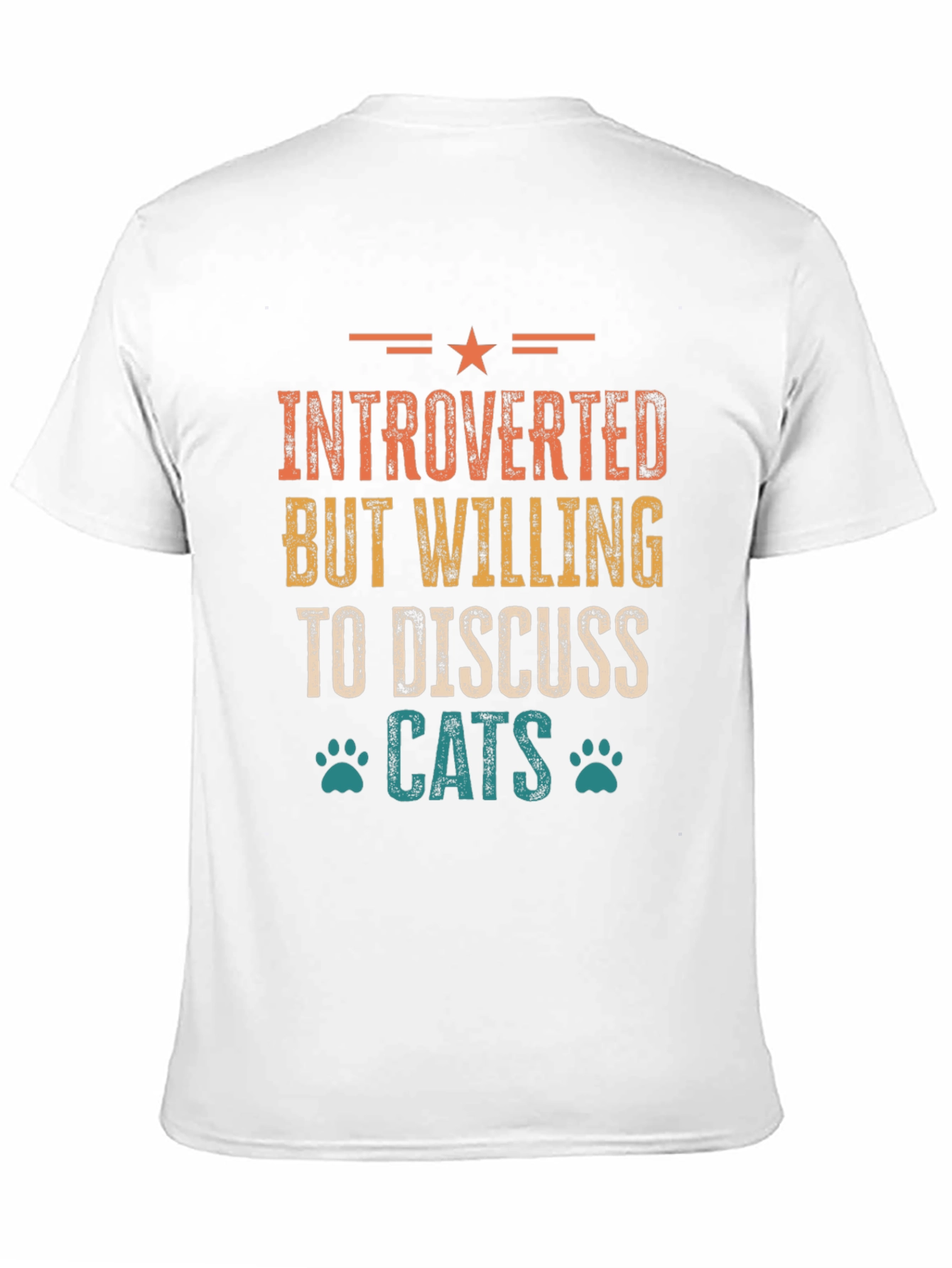Introverted Cat Lover Graphic Tee - Discuss Cats