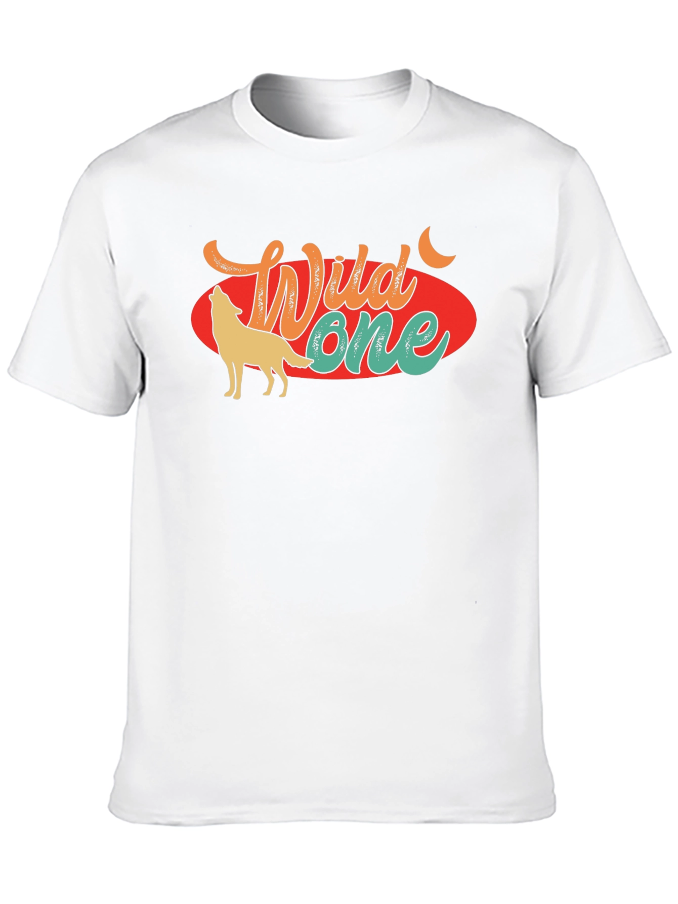 Wild One Wolf Graphic Tee - Retro Style T-Shirt