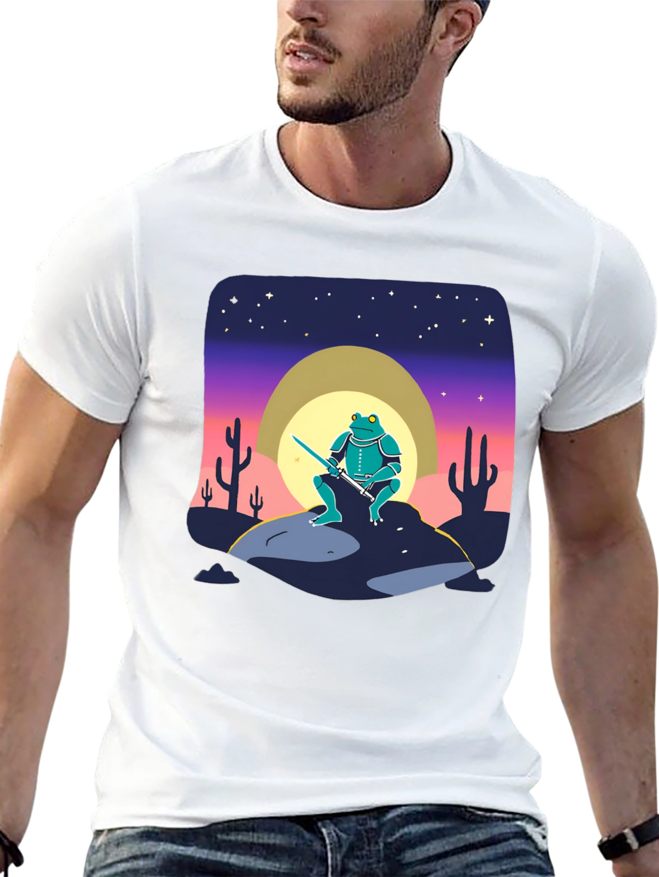 Frog Warrior T-Shirt: Desert Knight Design