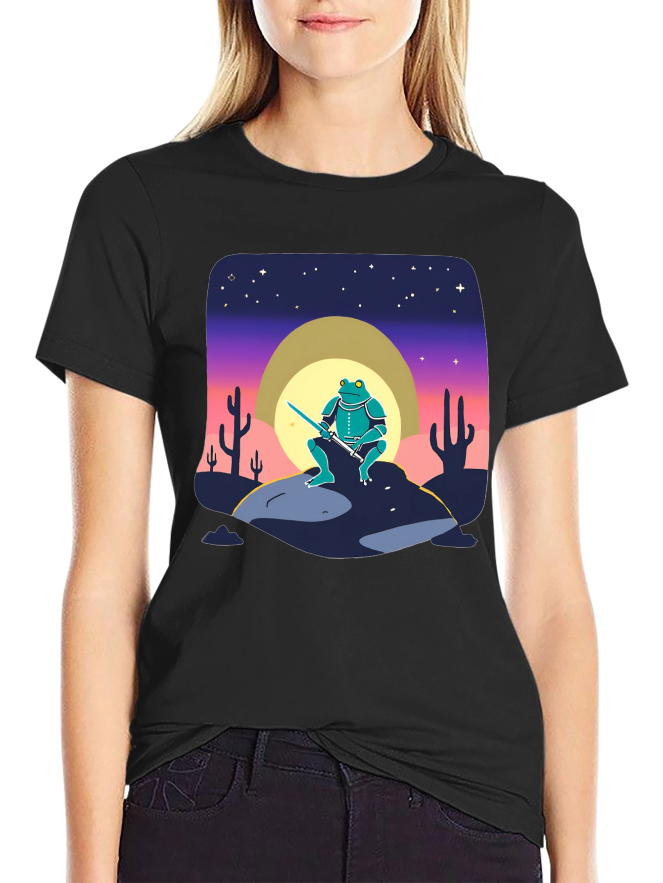 Frog Warrior T-Shirt: Desert Knight Design