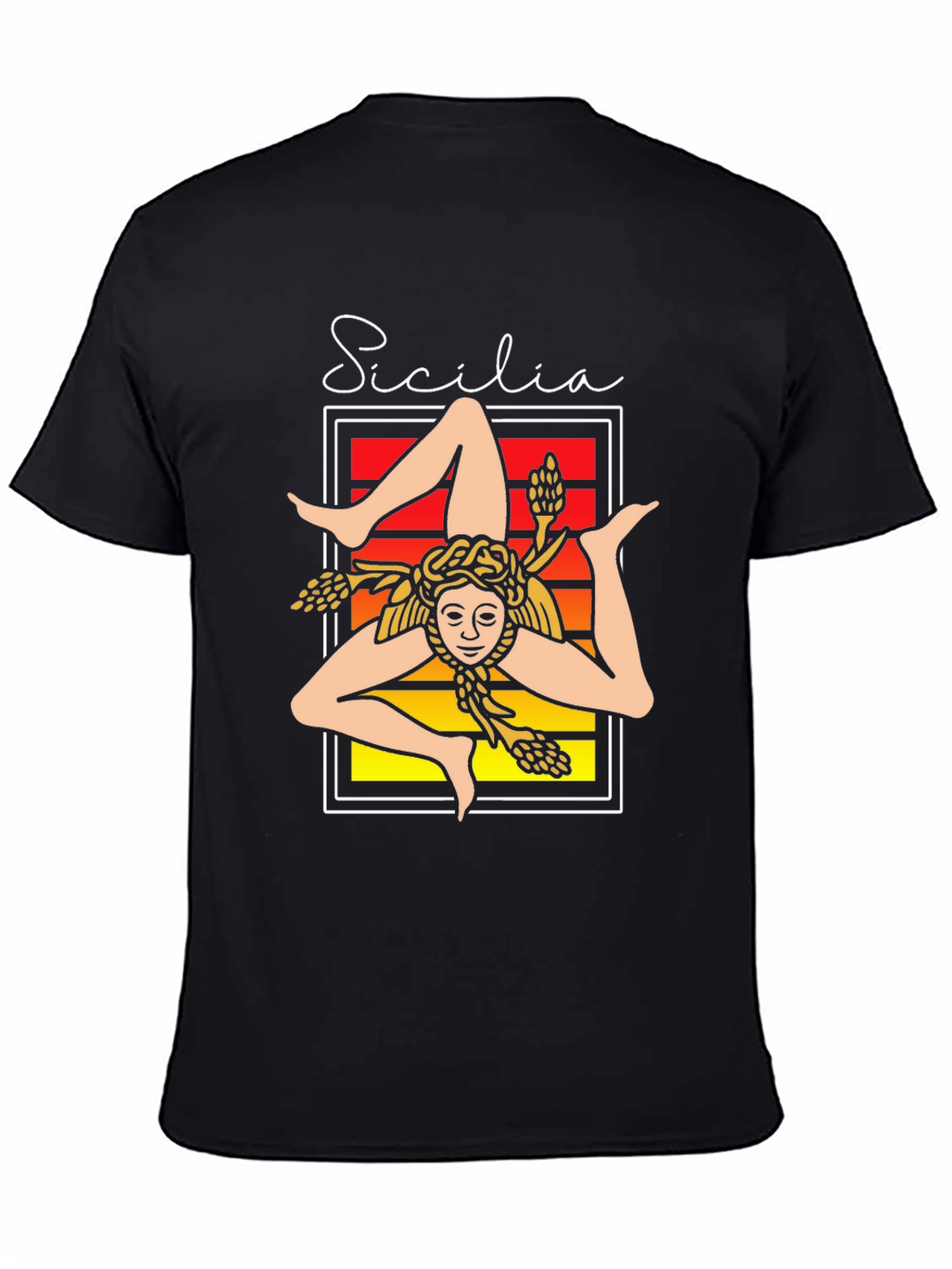 Sicilia Trinacria T-Shirt Italy Sicily Art Tee