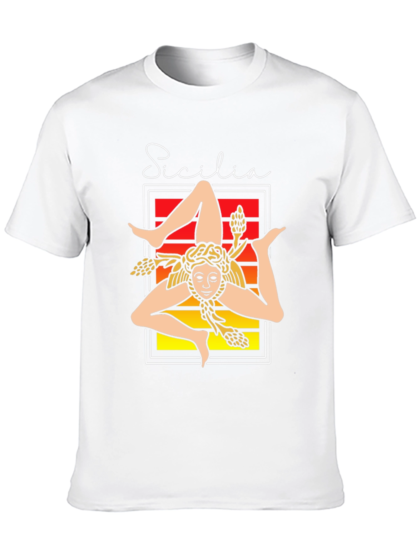 Sicilia Trinacria T-Shirt Italy Sicily Art Tee