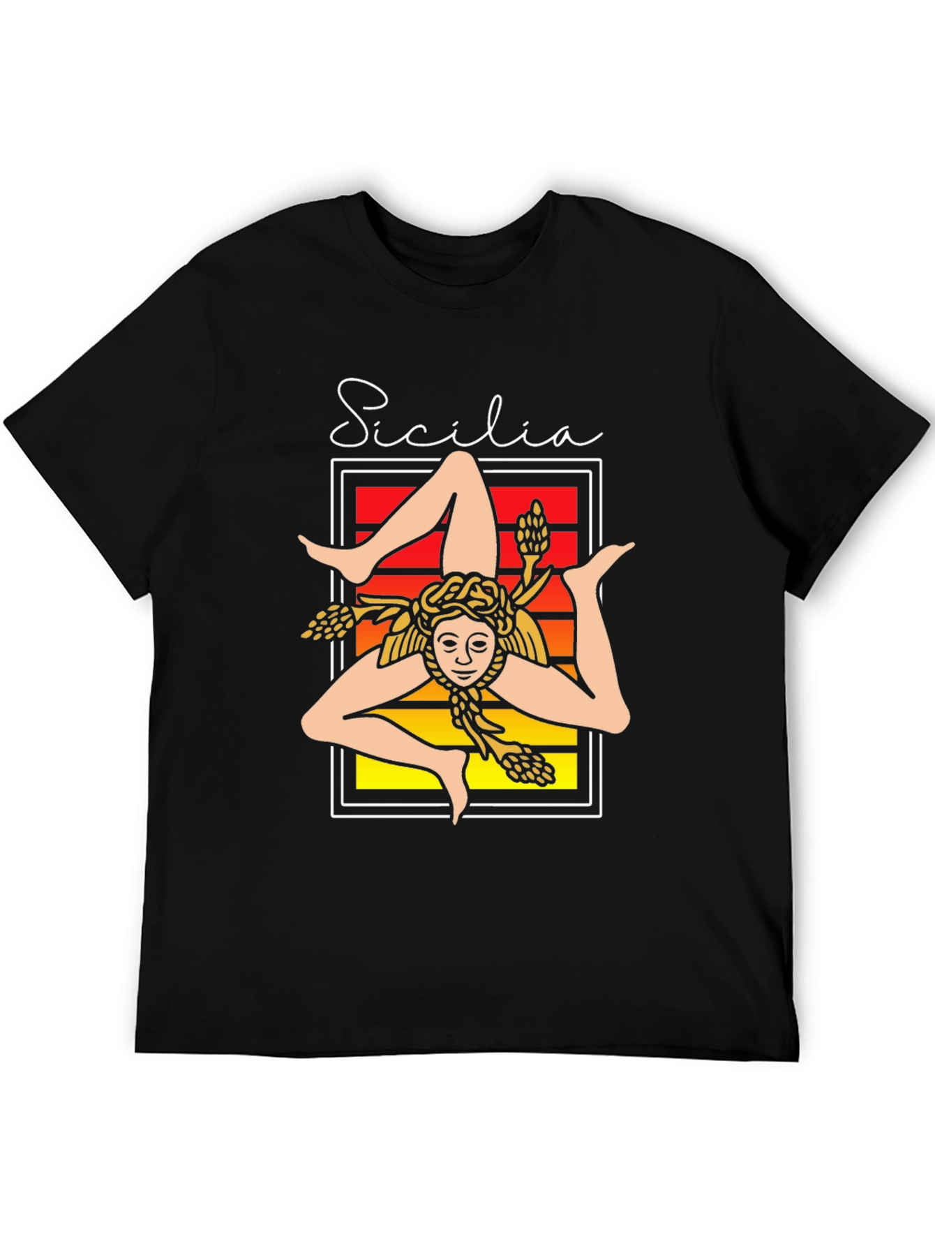 Sicilia Trinacria T-Shirt Italy Sicily Art Tee