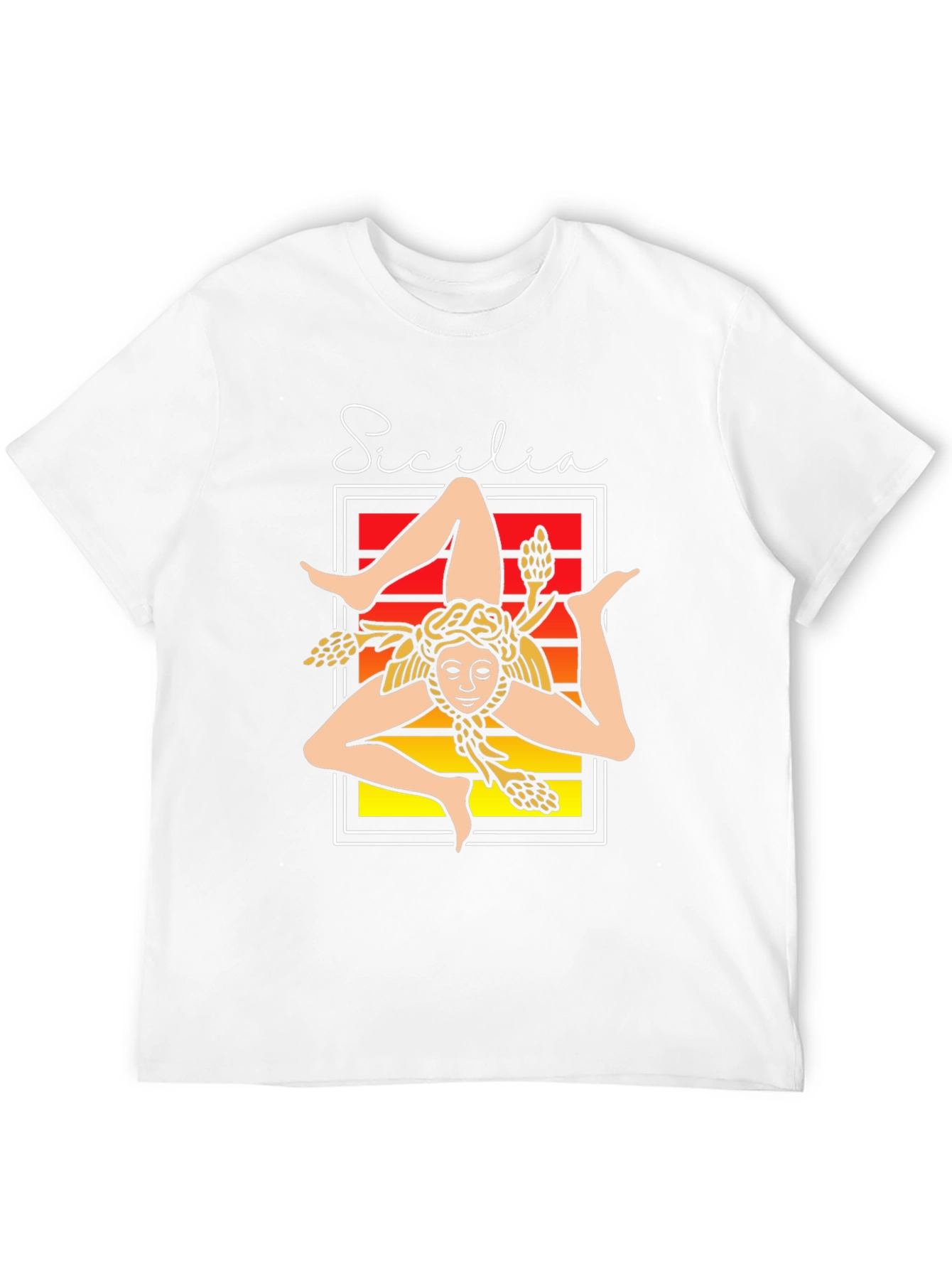 Sicilia Trinacria T-Shirt Italy Sicily Art Tee