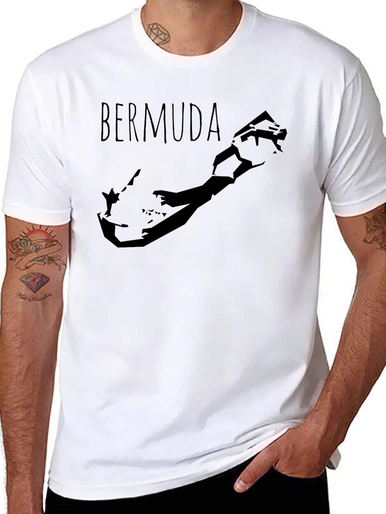 Bermuda Map Graphic T-Shirt
