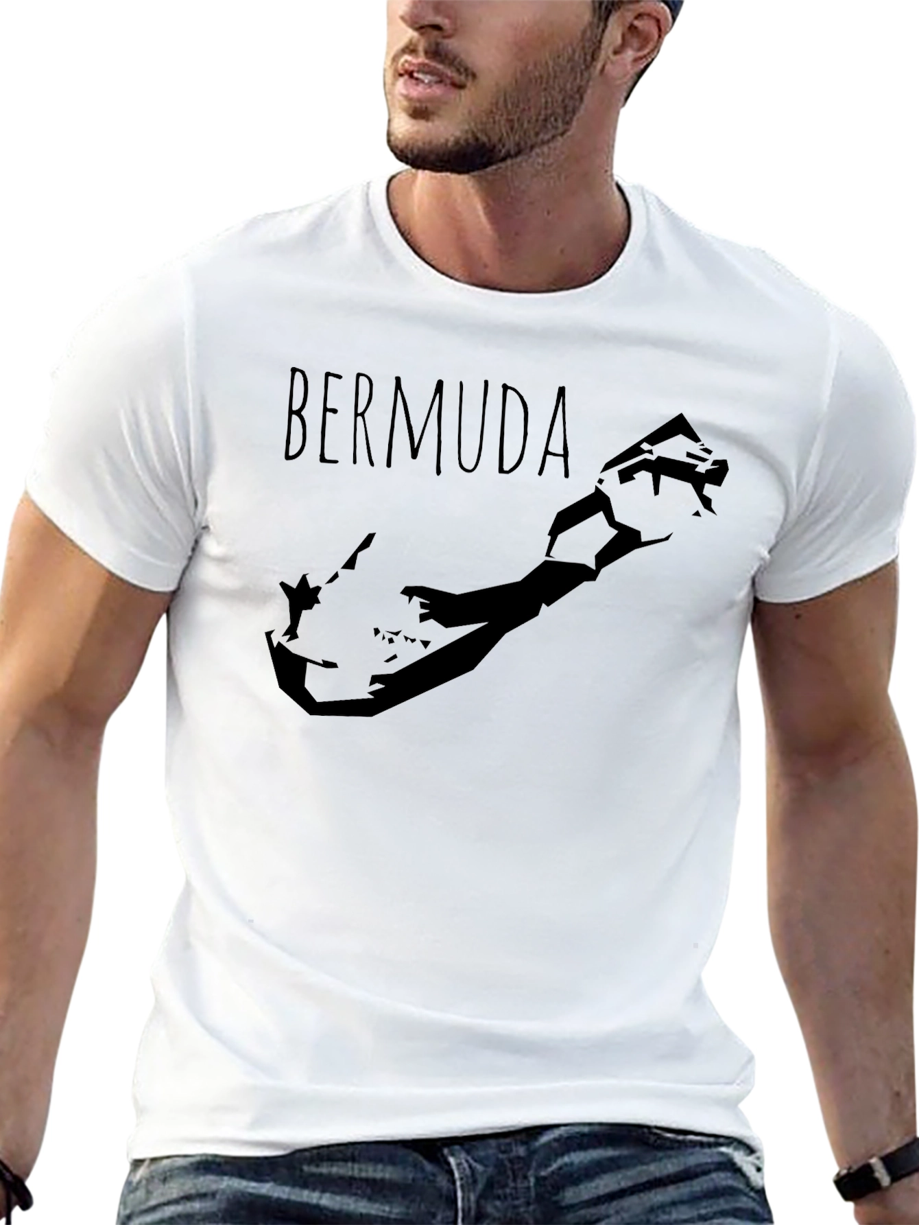 Bermuda Map Graphic T-Shirt