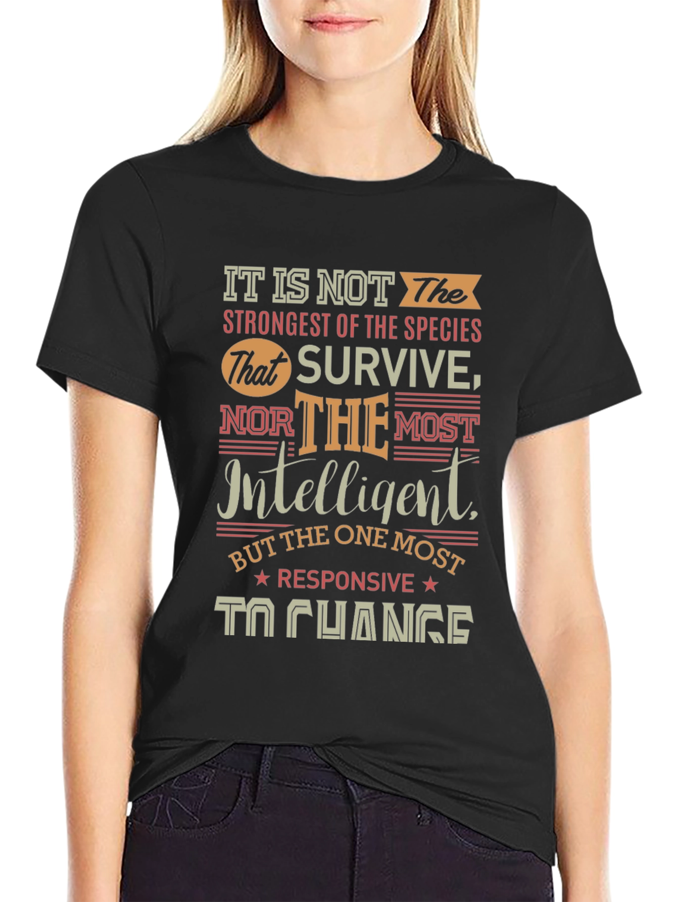 Adaptation Quote Graphic T-Shirt