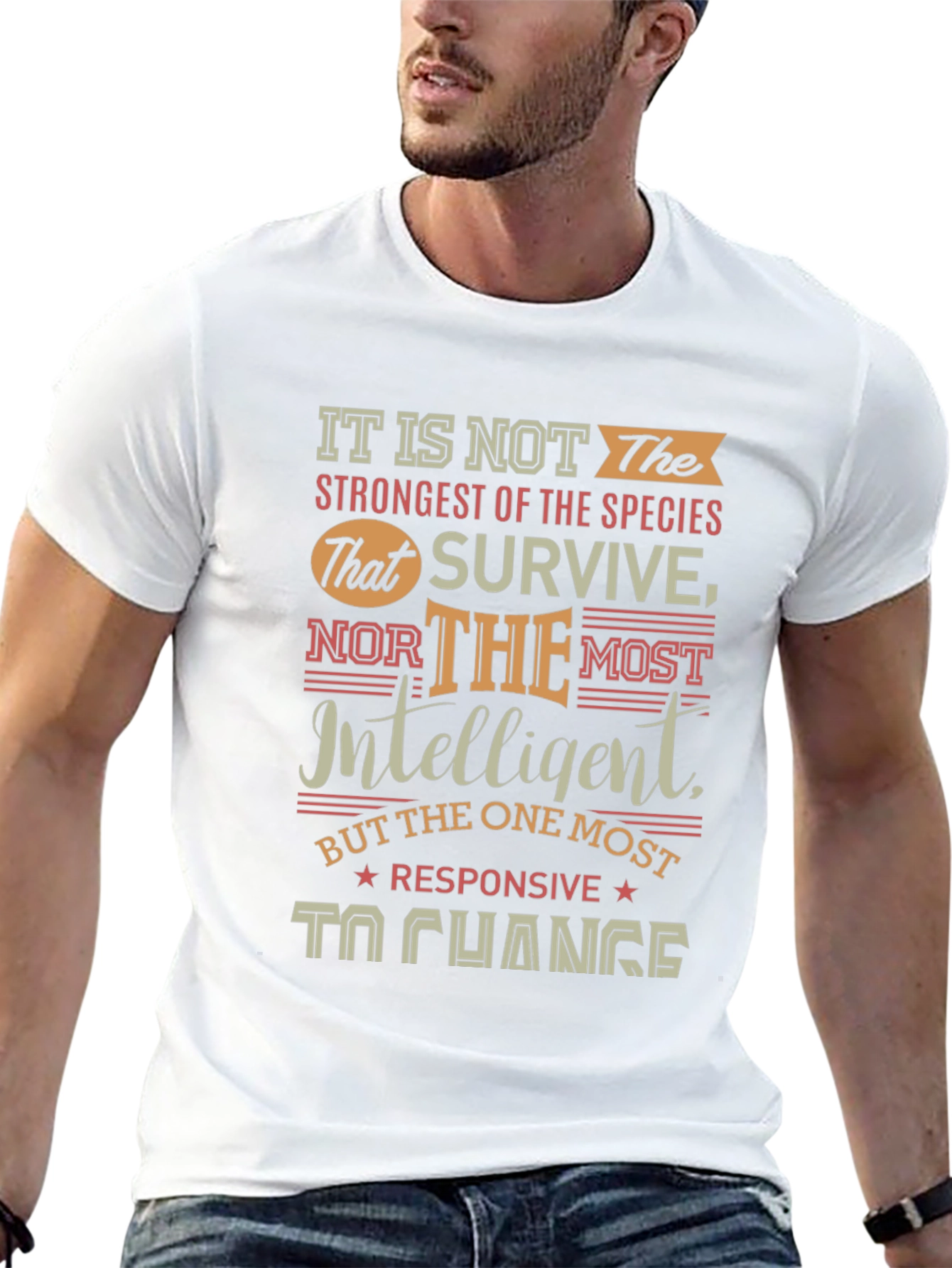 Adaptation Quote Graphic T-Shirt