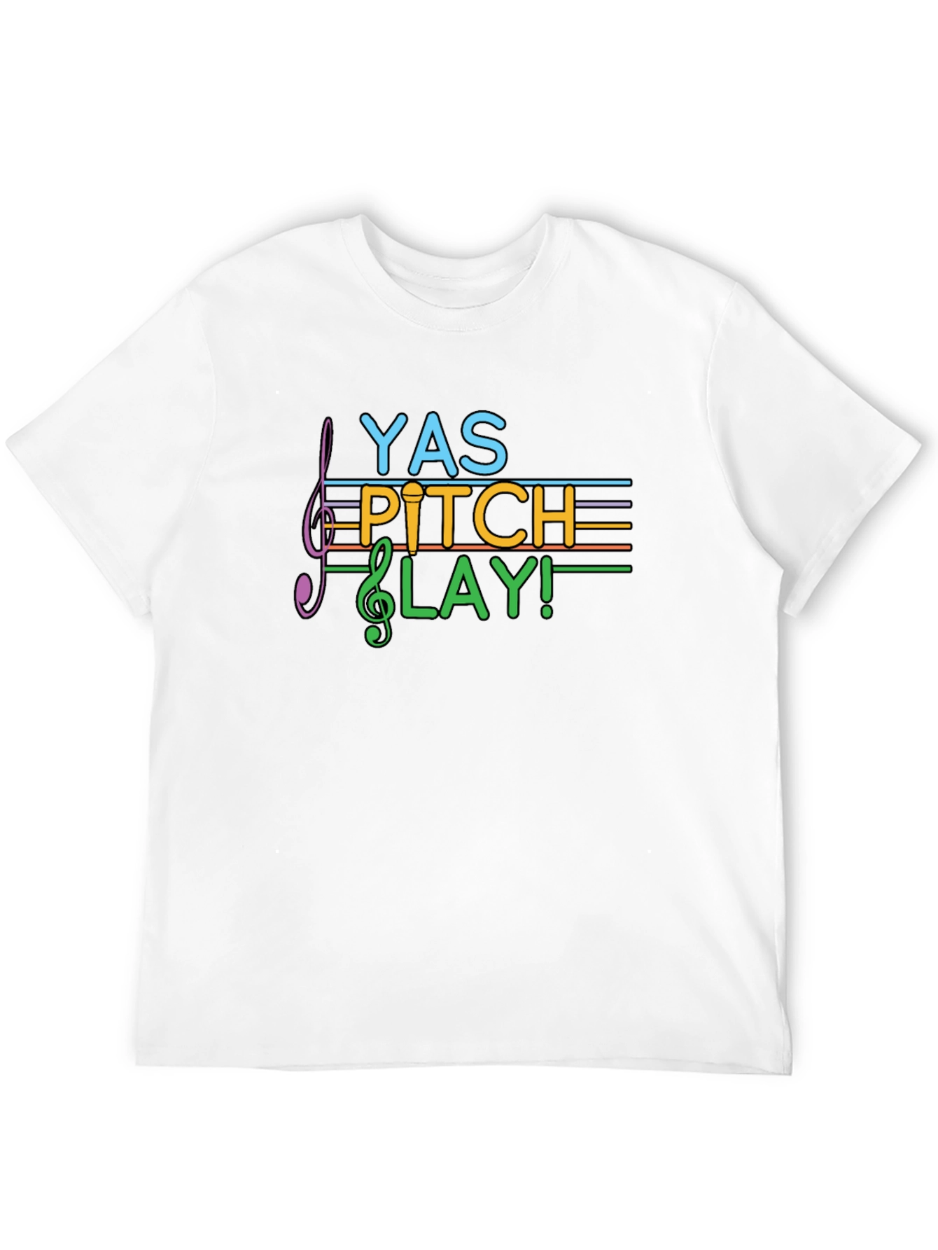 YAS Pitch Lay! Black Graphic Tee