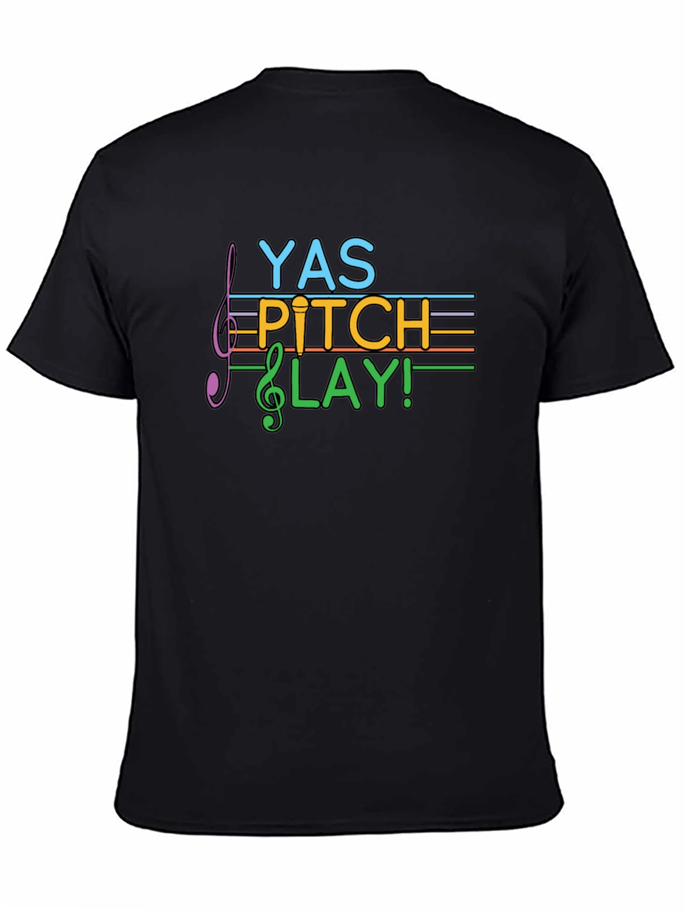 YAS Pitch Lay! Black Graphic Tee