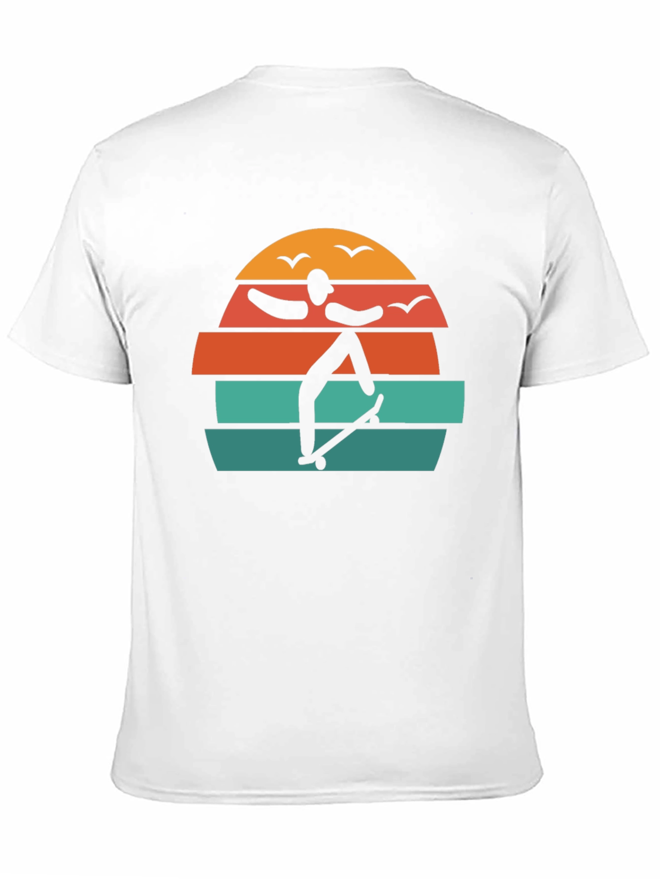 Retro Skateboarder Sunset Graphic Tee