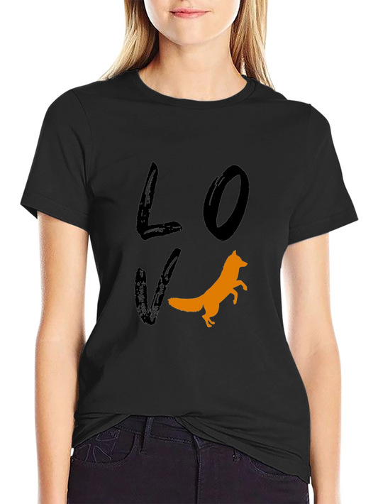 Love Fox Graphic Print T-Shirt - Mens