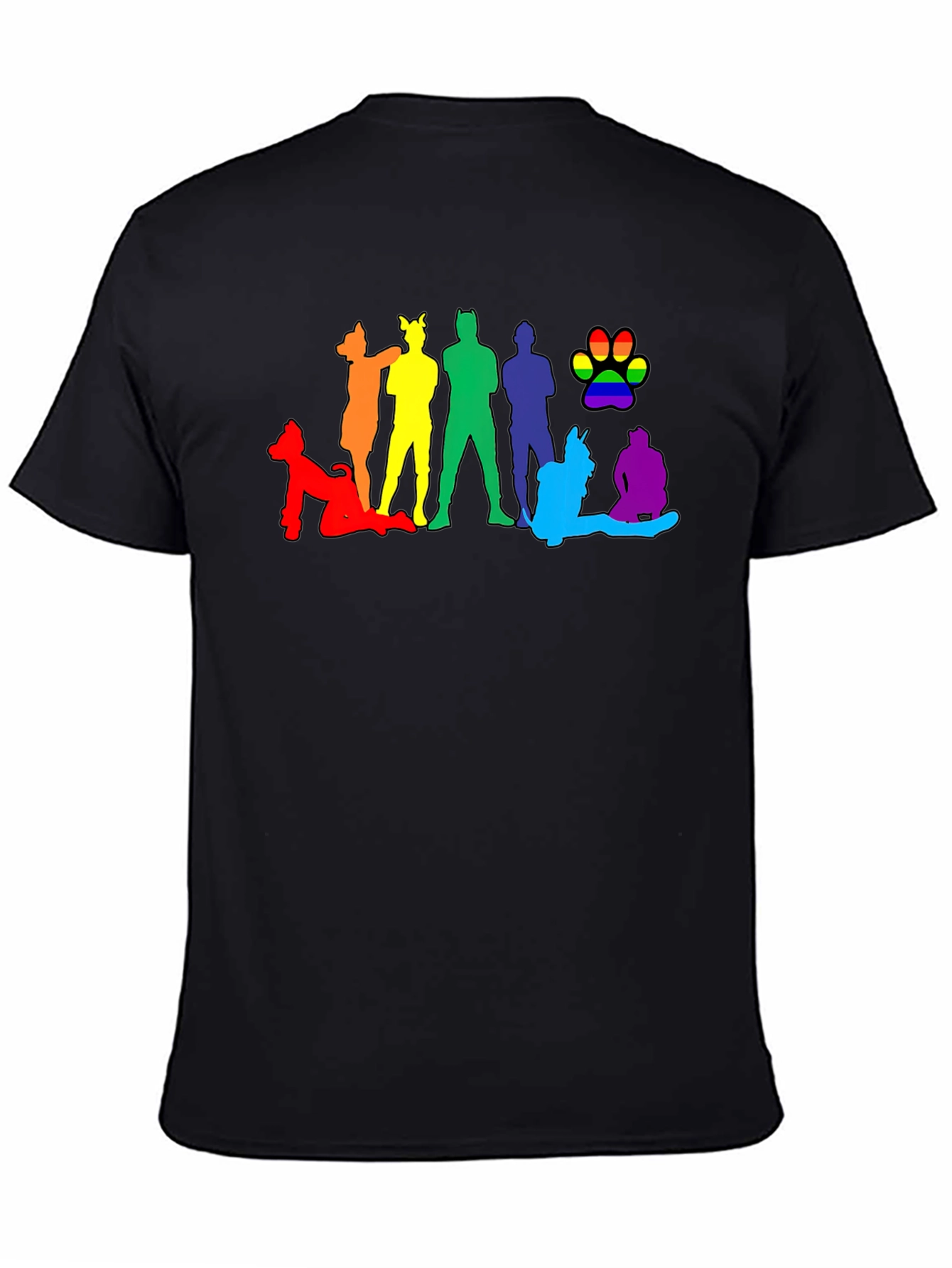 LGBT Pride Silhouette Black T-Shirt