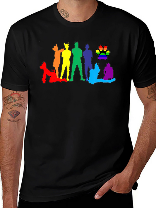 LGBT Pride Silhouette Black T-Shirt