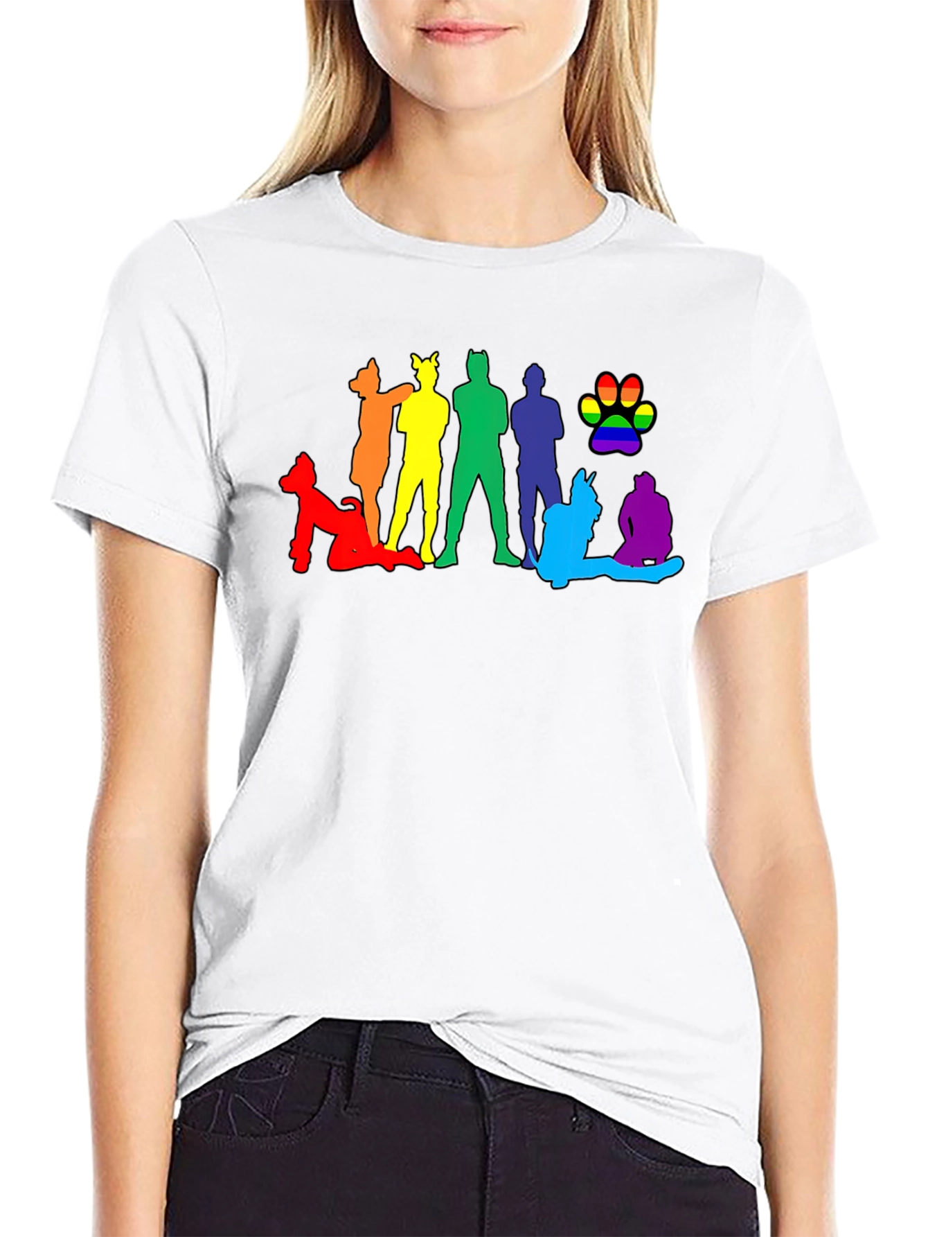 LGBT Pride Silhouette Black T-Shirt