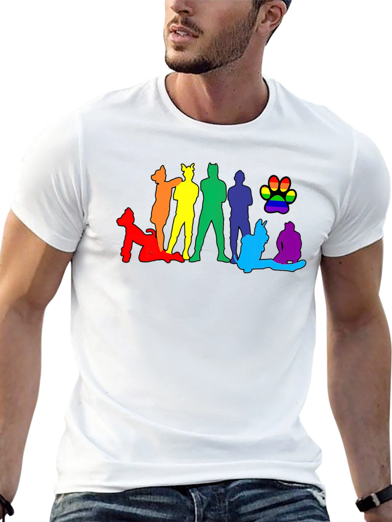 LGBT Pride Silhouette Black T-Shirt