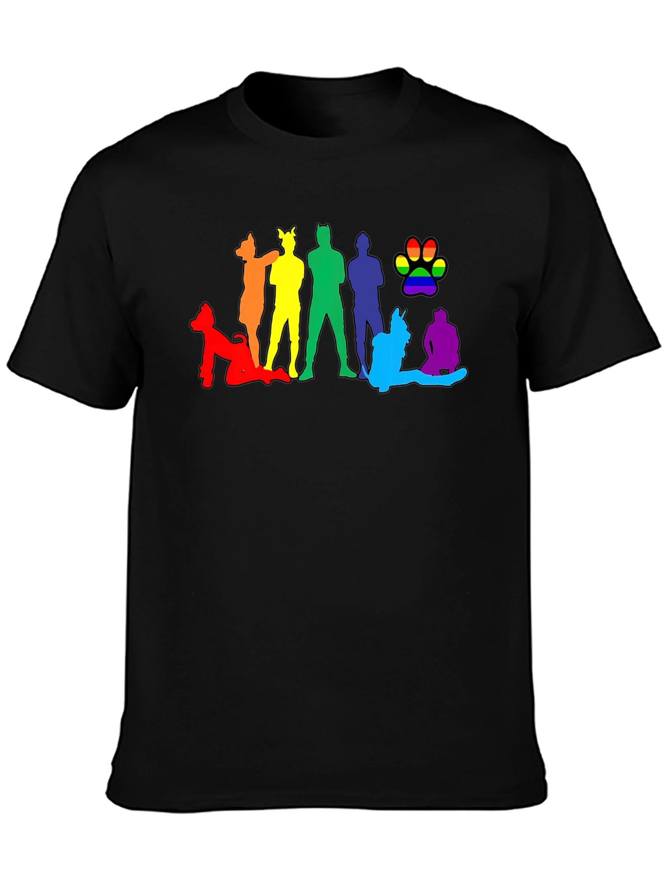 LGBT Pride Silhouette Black T-Shirt