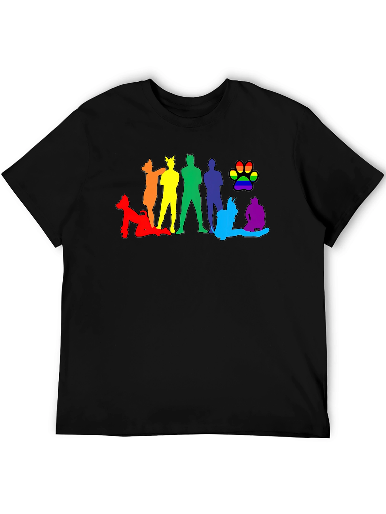 LGBT Pride Silhouette Black T-Shirt