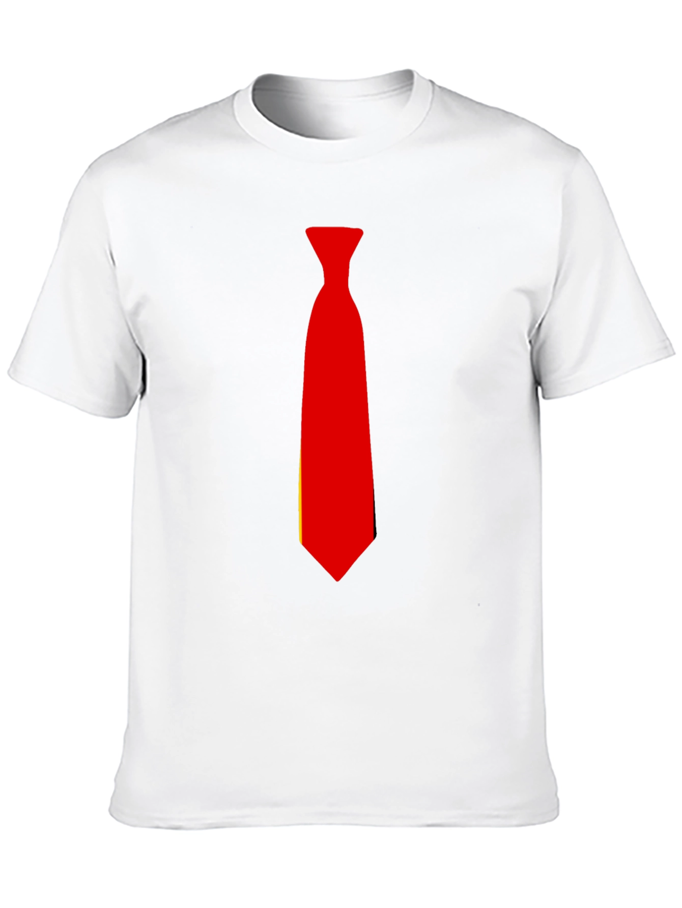 Red Tie Graphic Black T-Shirt - Smart Casual Style