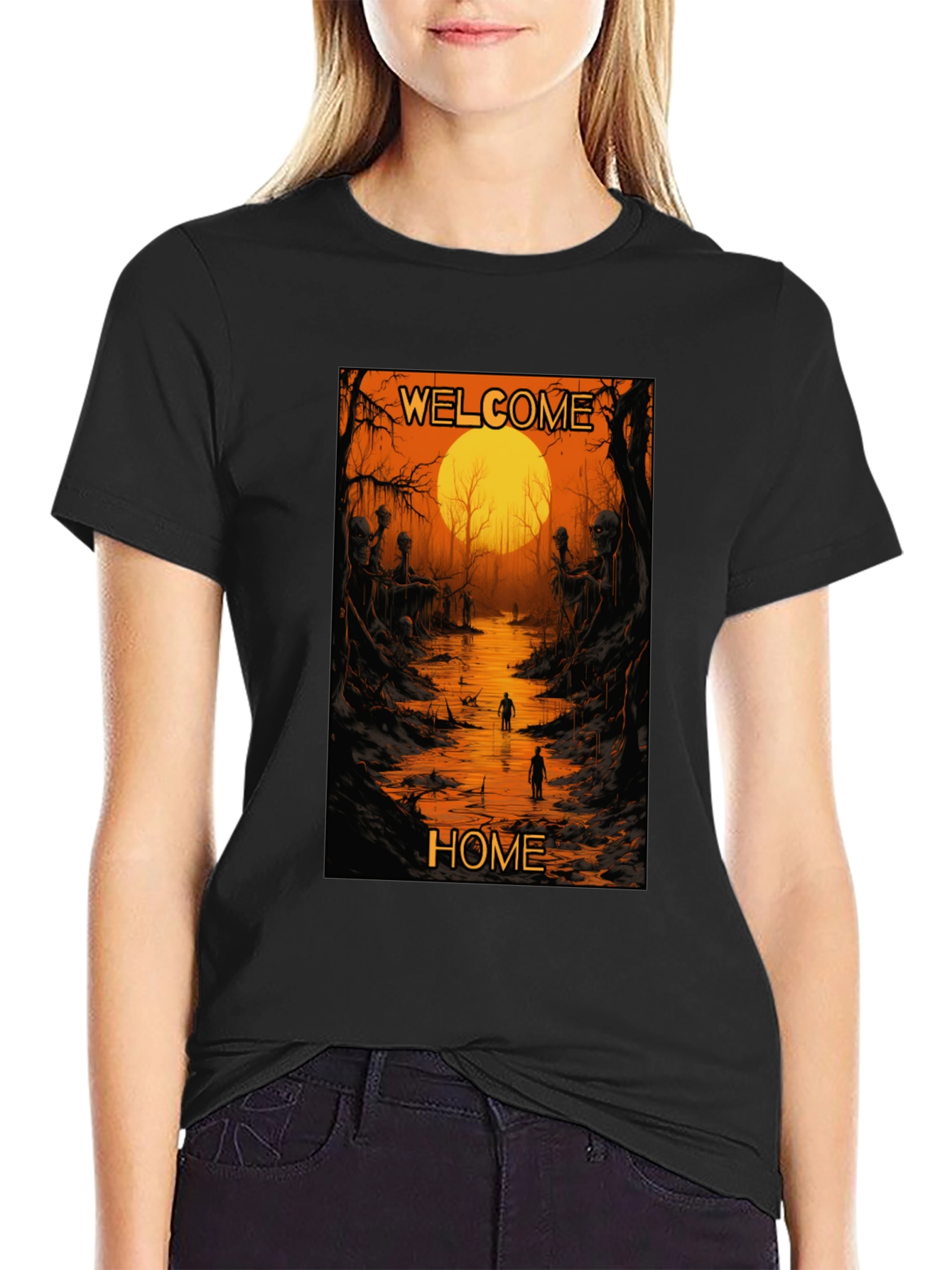 Welcome Home Graphic Tee - Spooky River Design
