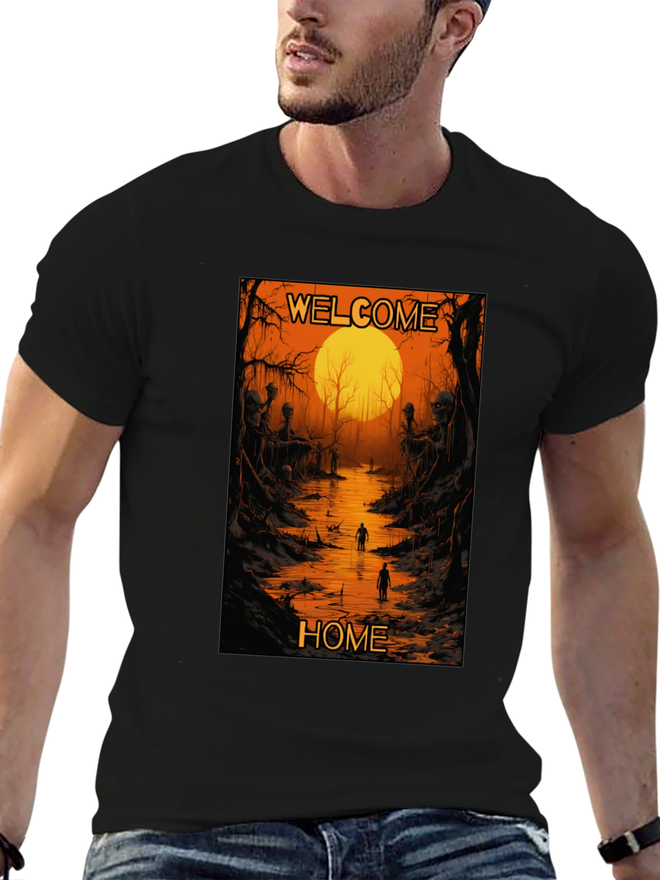 Welcome Home Graphic Tee - Spooky River Design