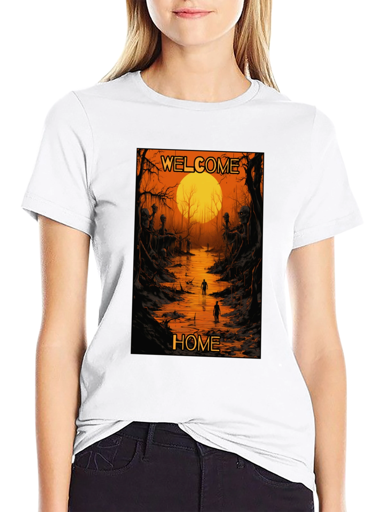 Welcome Home Graphic Tee - Spooky River Design