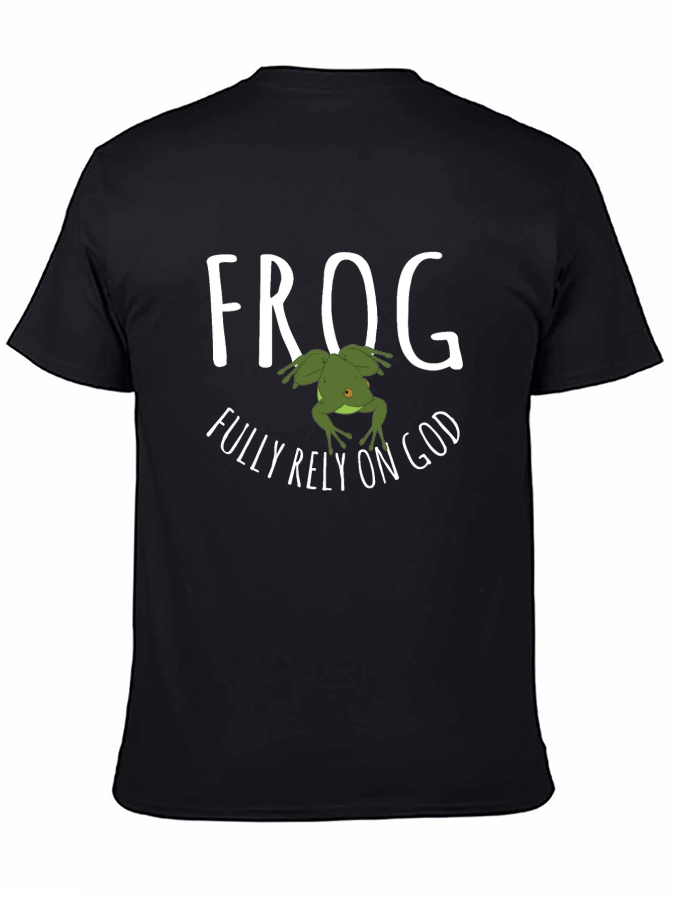 Frog Fully Rely on God Graphic T-Shirt