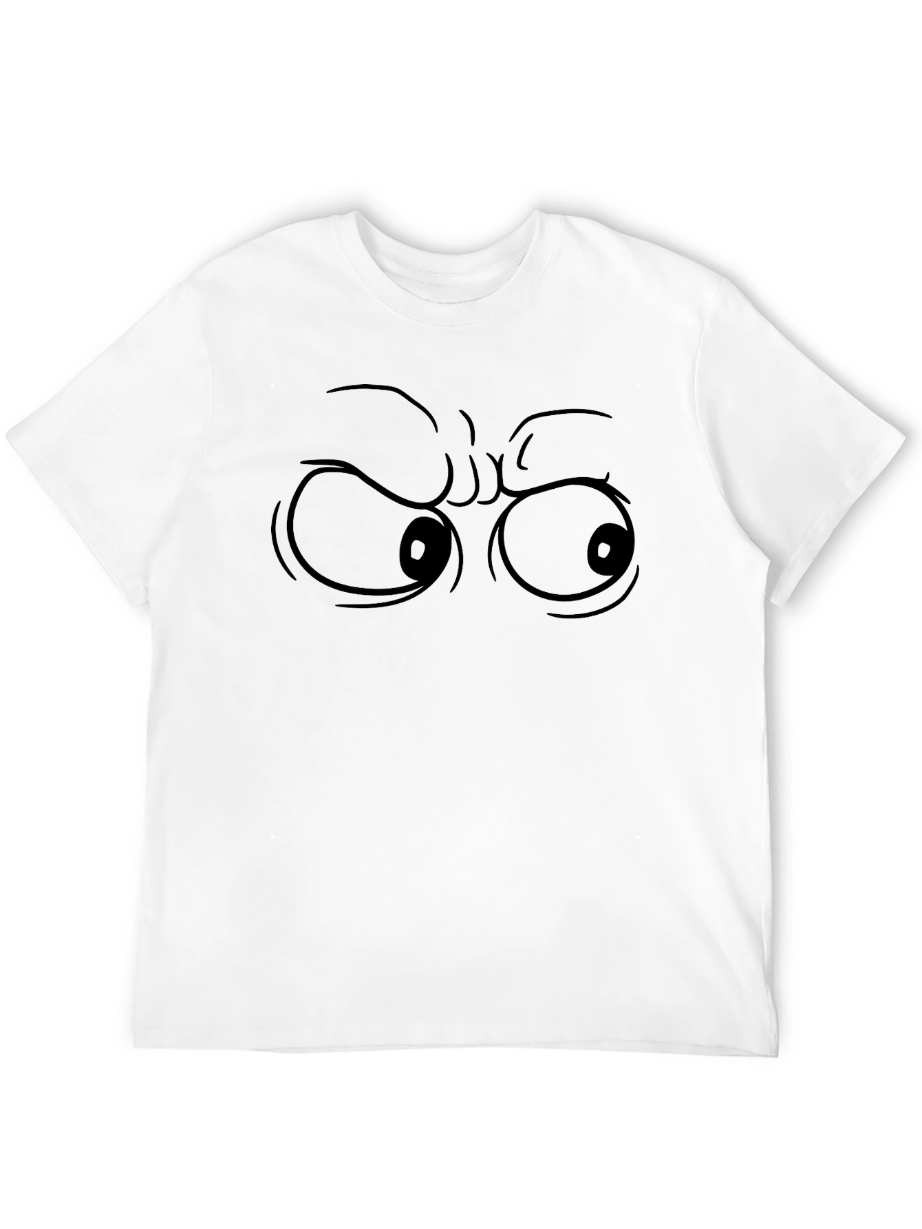 Grumpy Eyes Graphic Tee - Mens Black T-Shirt