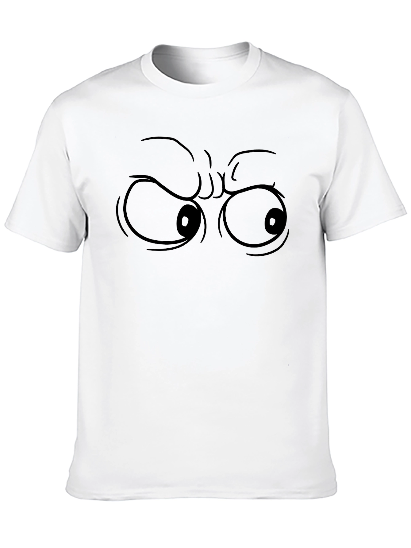 Grumpy Eyes Graphic Tee - Mens Black T-Shirt