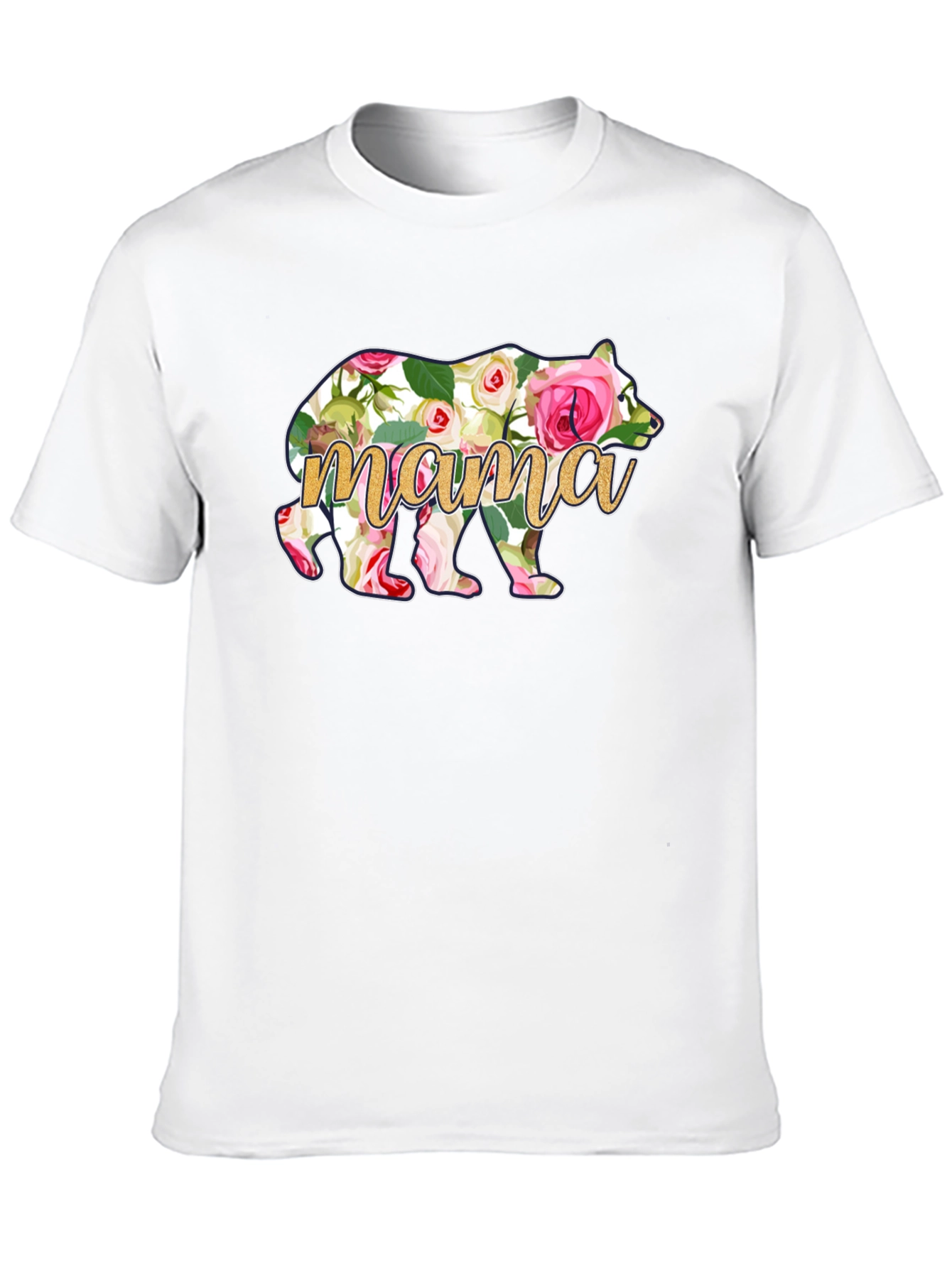 Mama Bear Floral Graphic T-Shirt