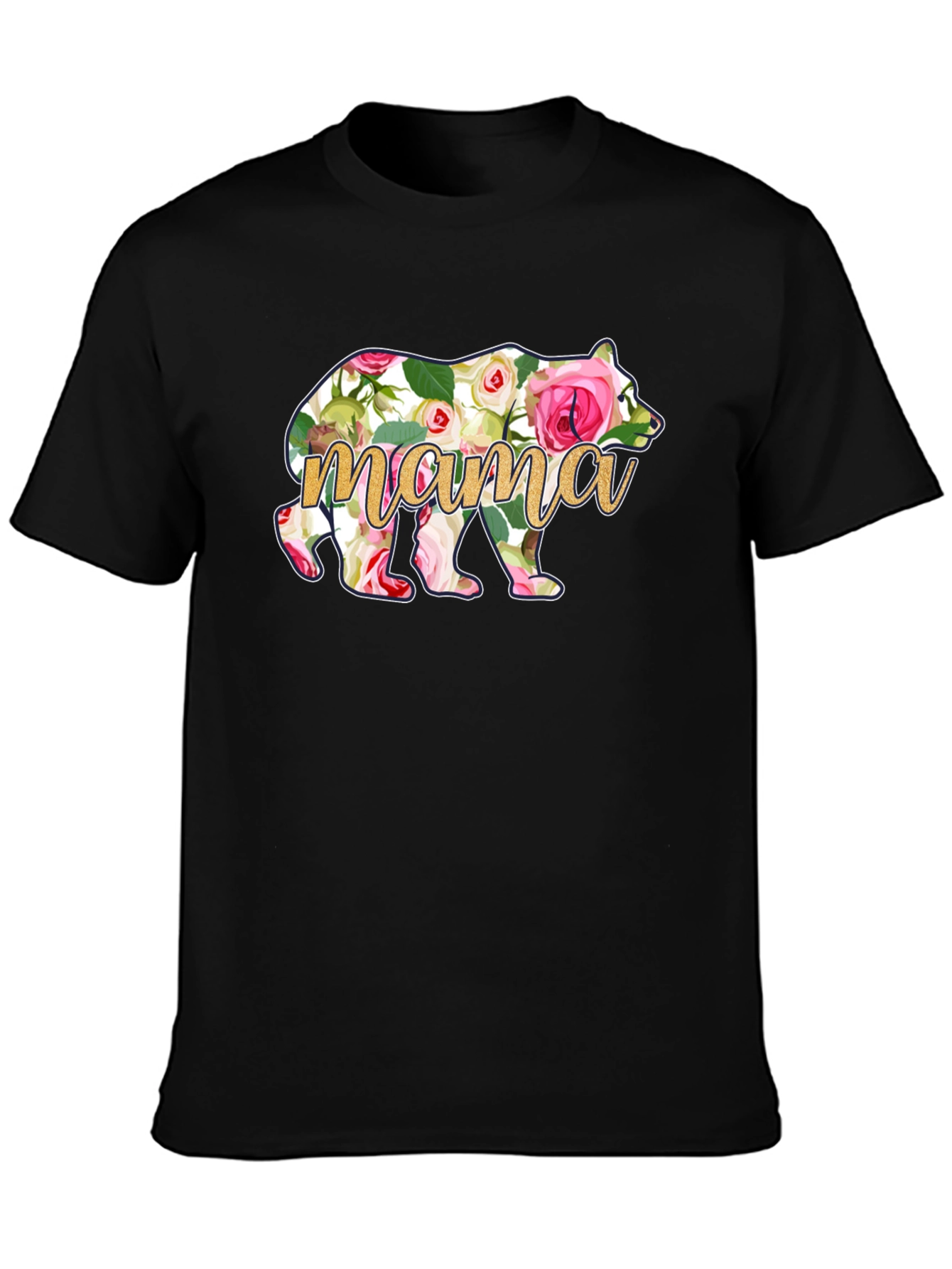 Mama Bear Floral Graphic T-Shirt