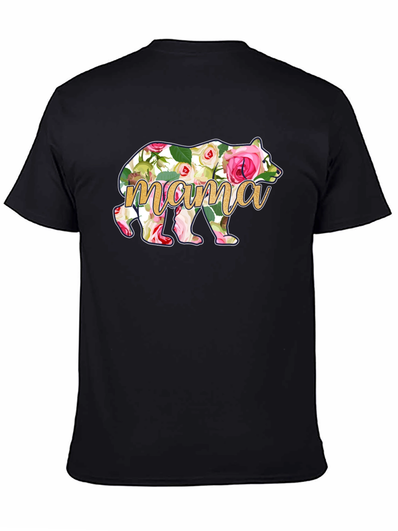 Mama Bear Floral Graphic T-Shirt