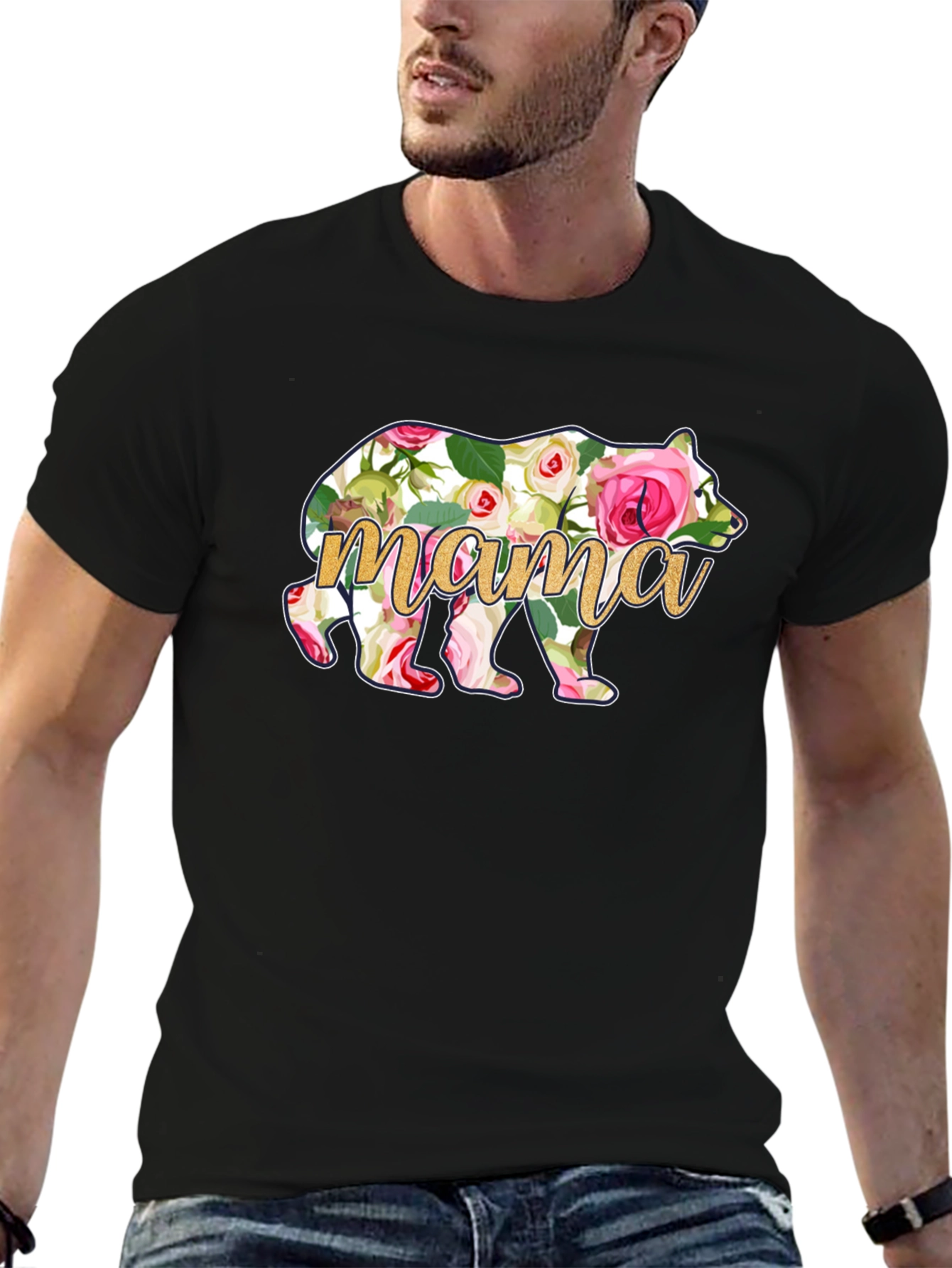 Mama Bear Floral Graphic T-Shirt