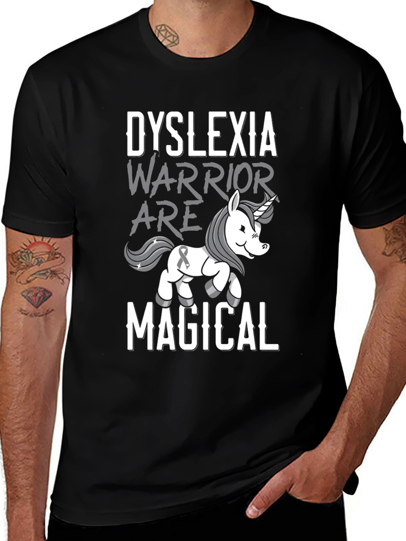 Dyslexia Warrior Unicorn T-Shirt
