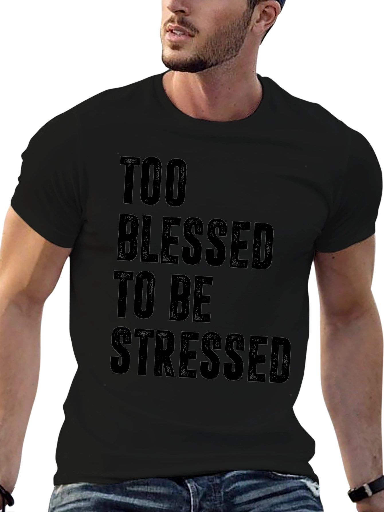 Too Blessed to be Stressed Graphic Tee