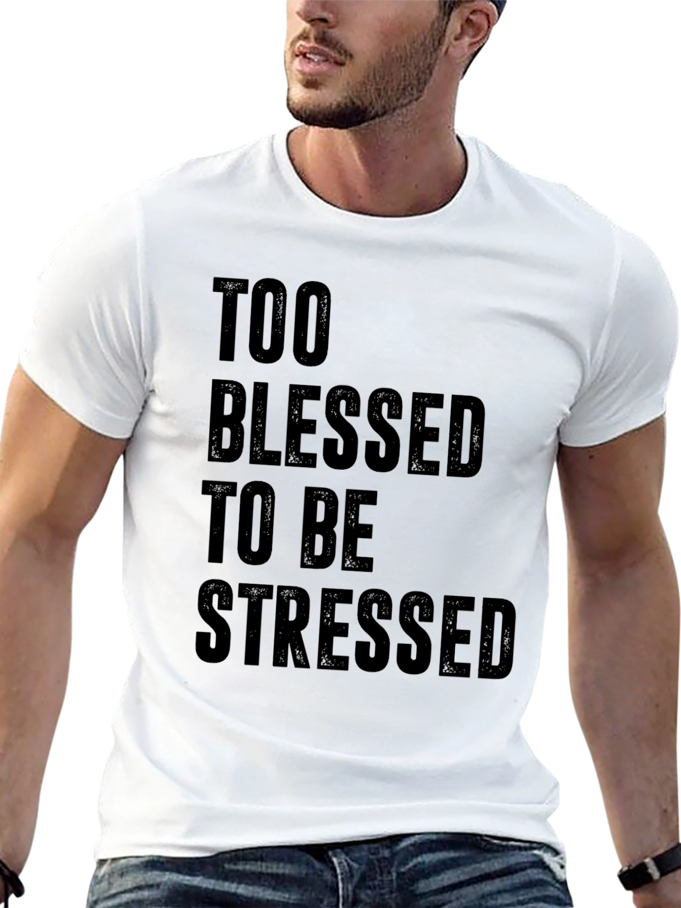 Too Blessed to be Stressed Graphic Tee