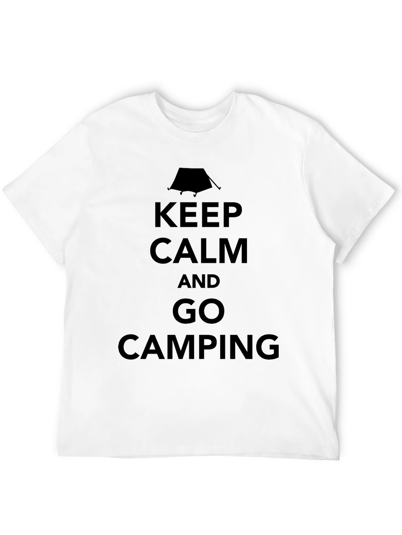 Keep Calm and Go Camping Black T-Shirt