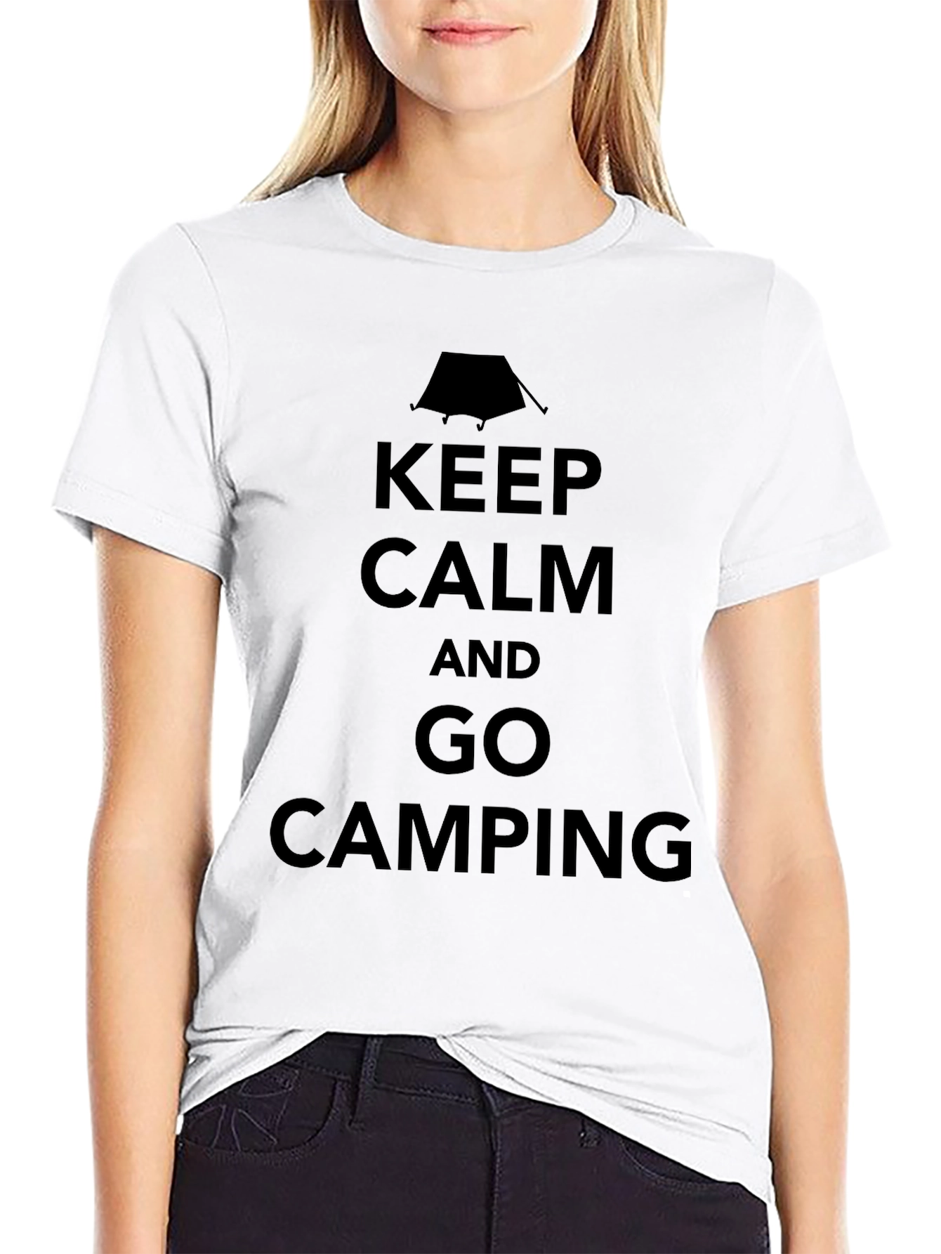 Keep Calm and Go Camping Black T-Shirt