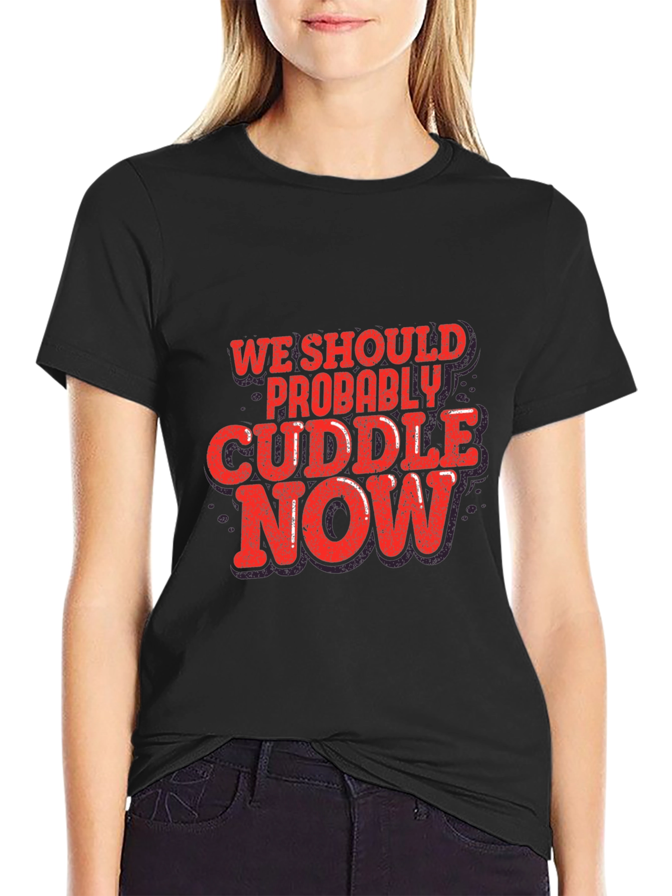 Cuddle Now Graphic Tee - Soft Cotton Blend