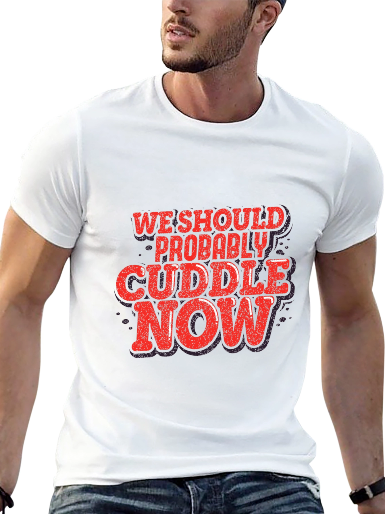 Cuddle Now Graphic Tee - Soft Cotton Blend
